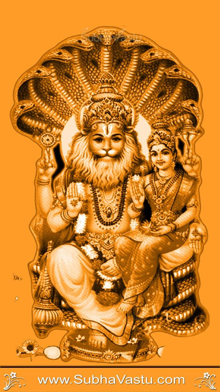 Lord Narasimha, lion-headed figure, consort, HD Phone Wallpaper