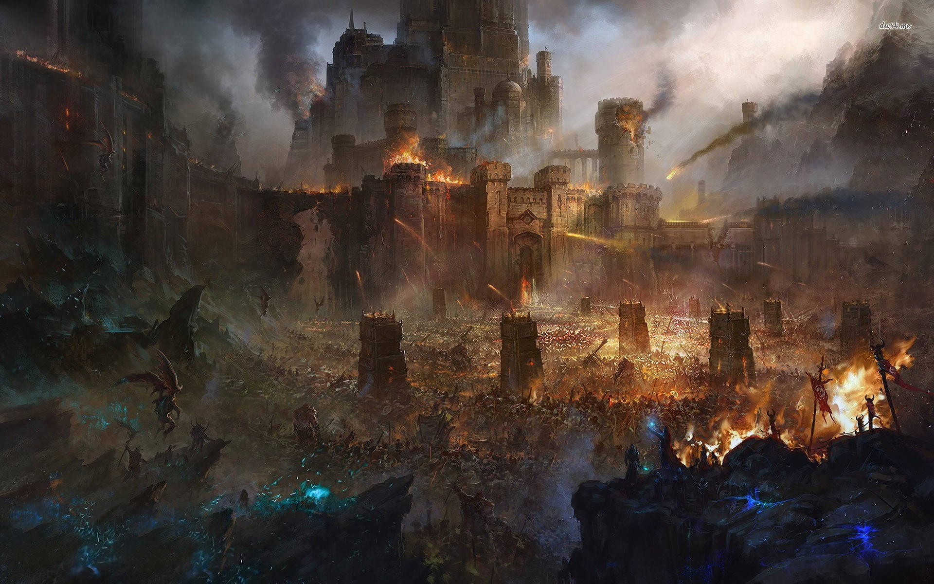Lord Of The Rings, landscape, fortress, Full HD Desktop Wallpaper