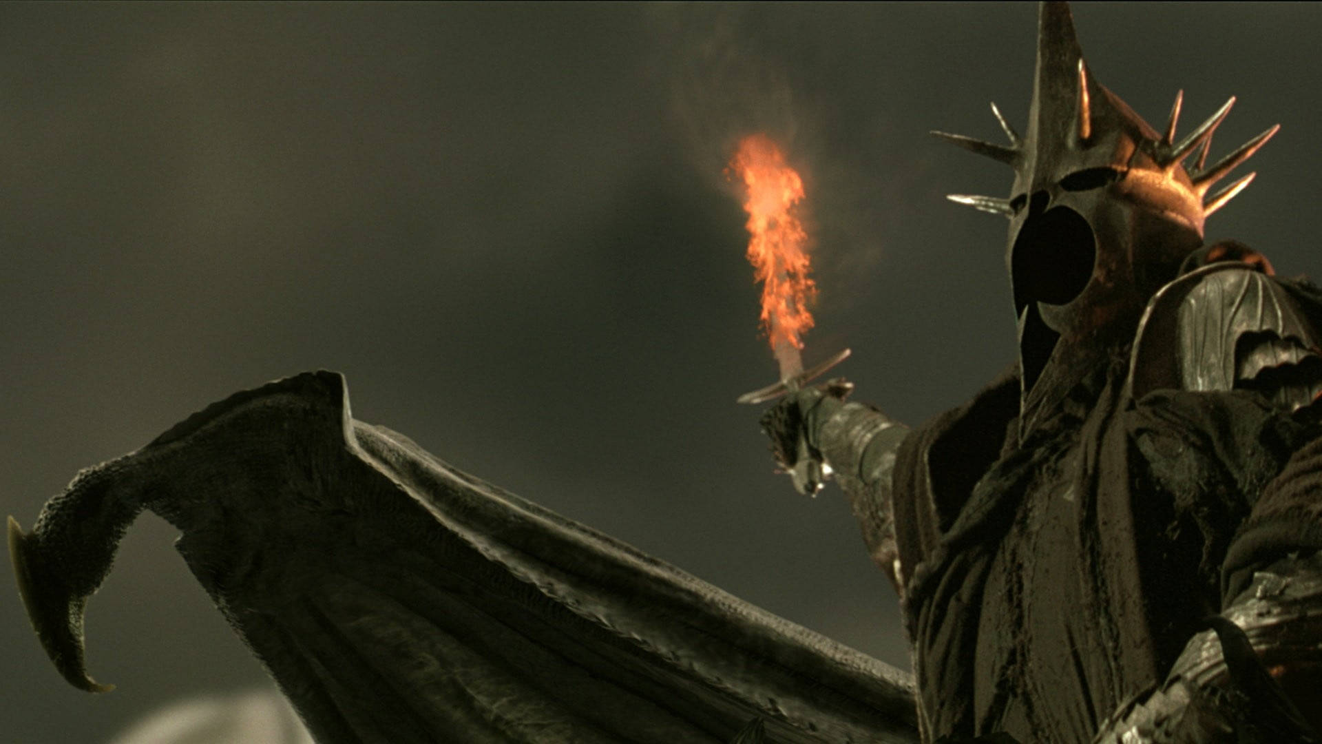 Lord Of The Rings, fire flame, spiked armor, Full HD Desktop Wallpaper