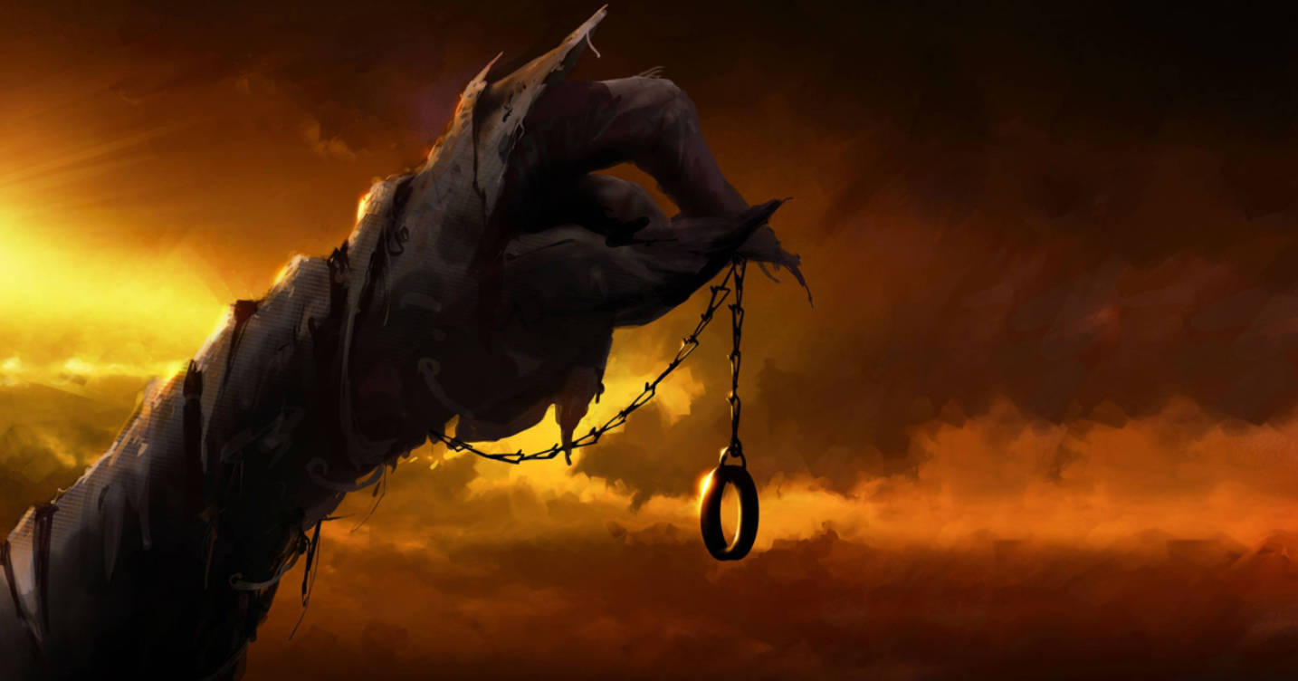 Lord Of The Rings, hand, broken chain, HD Desktop Wallpaper