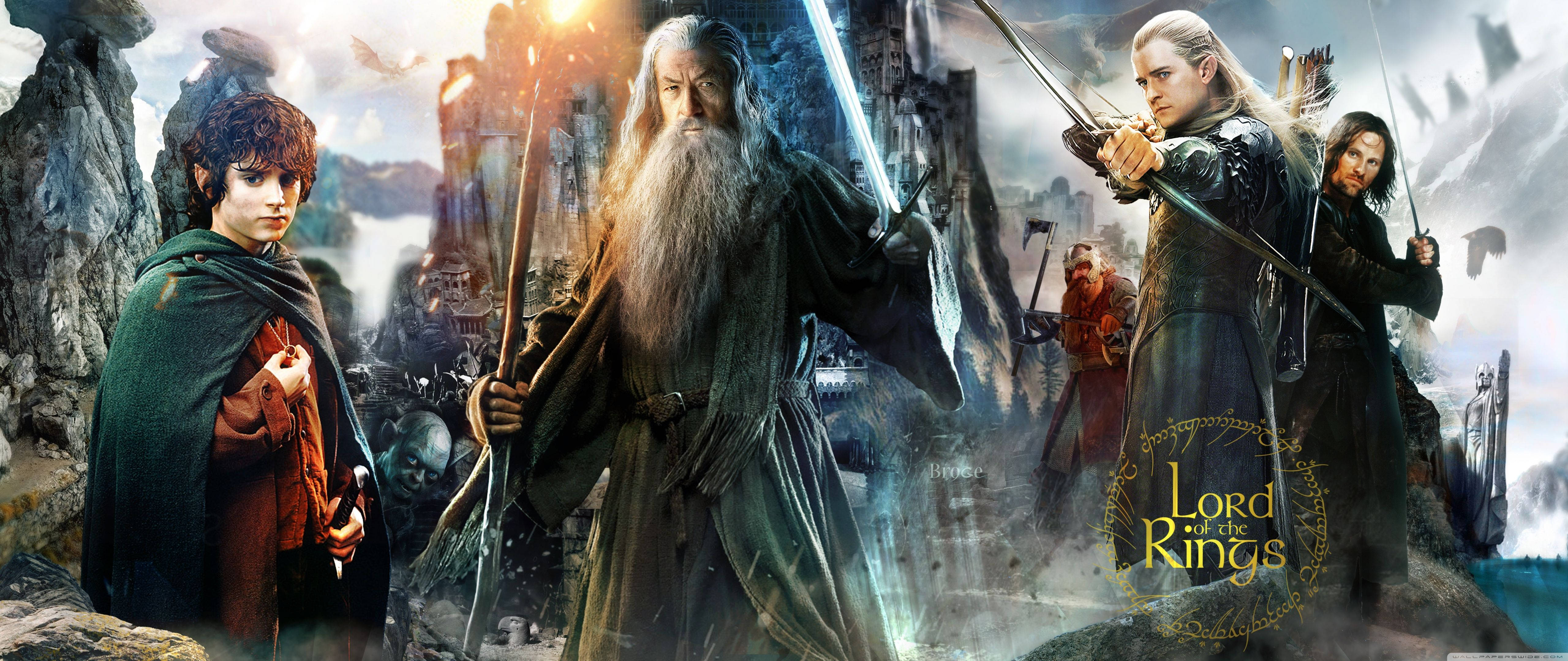 Lord Of The Rings, movie poster, epic fantasy warriors, 5K Desktop Wallpaper