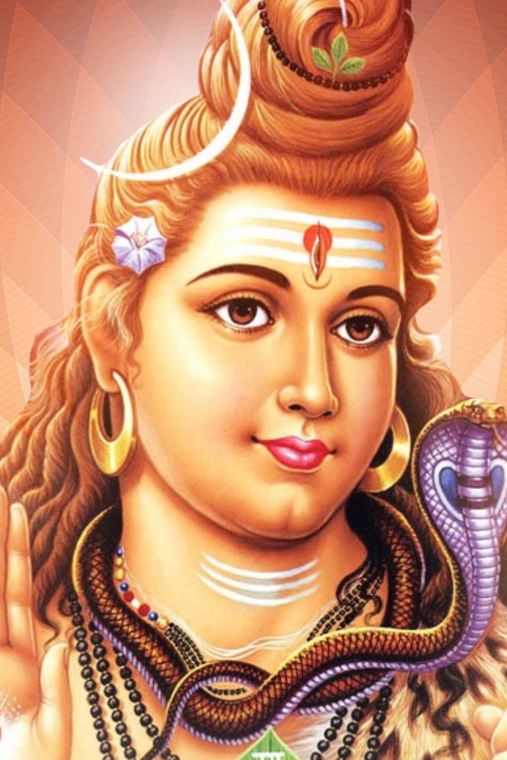 Lord Shiva, crescent moon, cobra, 2K Phone Wallpaper