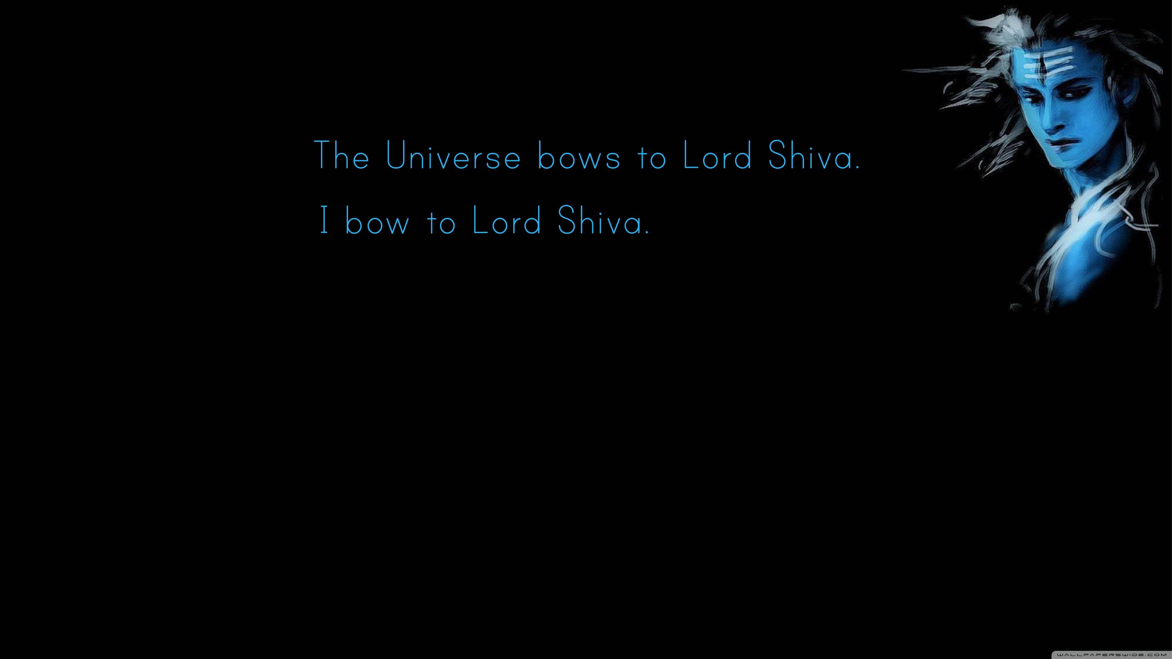 Lord Shiva, blue-lit, flowing hair, 4K Desktop Wallpaper