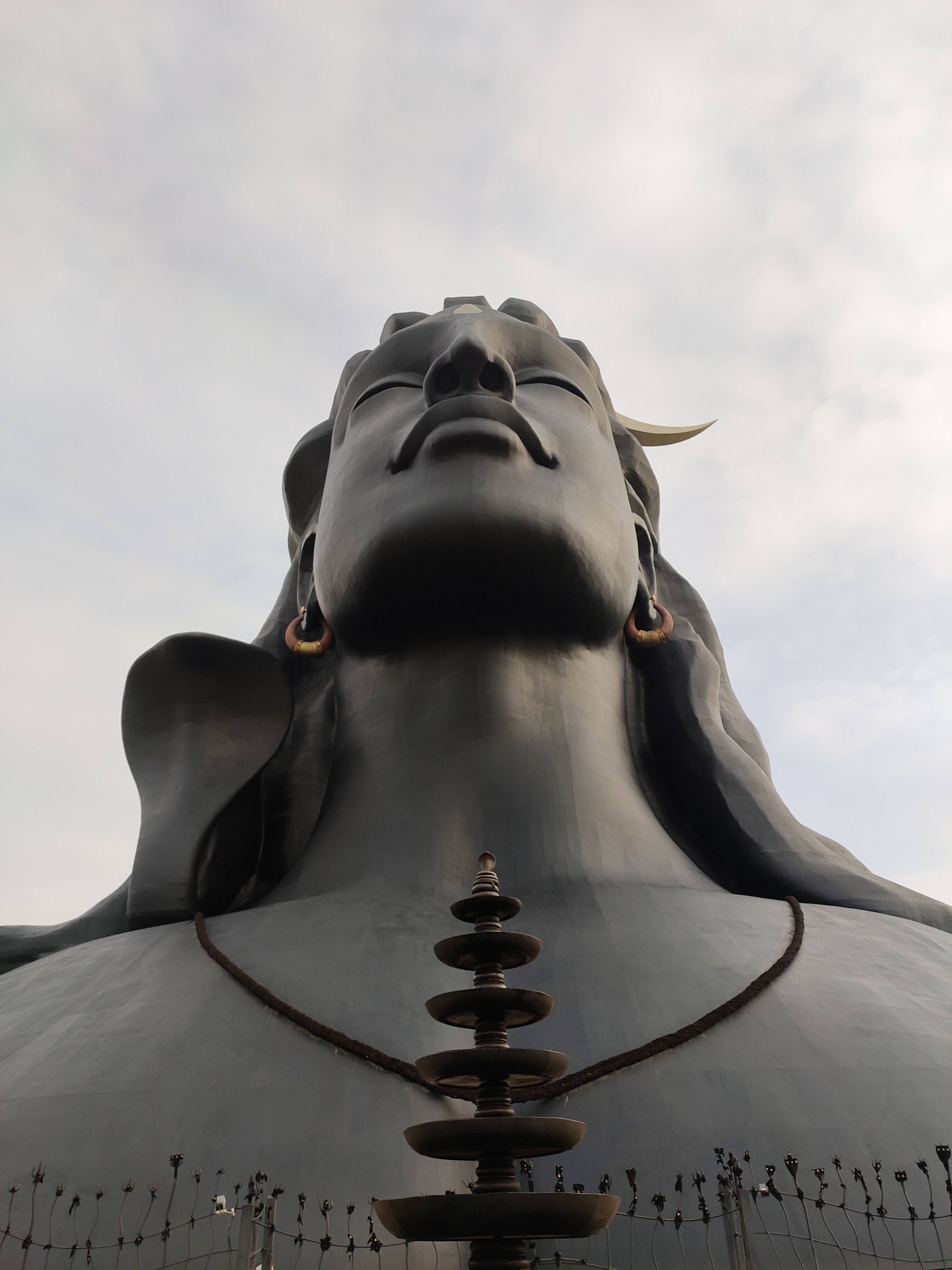 Lord Shiva, dark gray, closed eyes, 4K Phone Wallpaper
