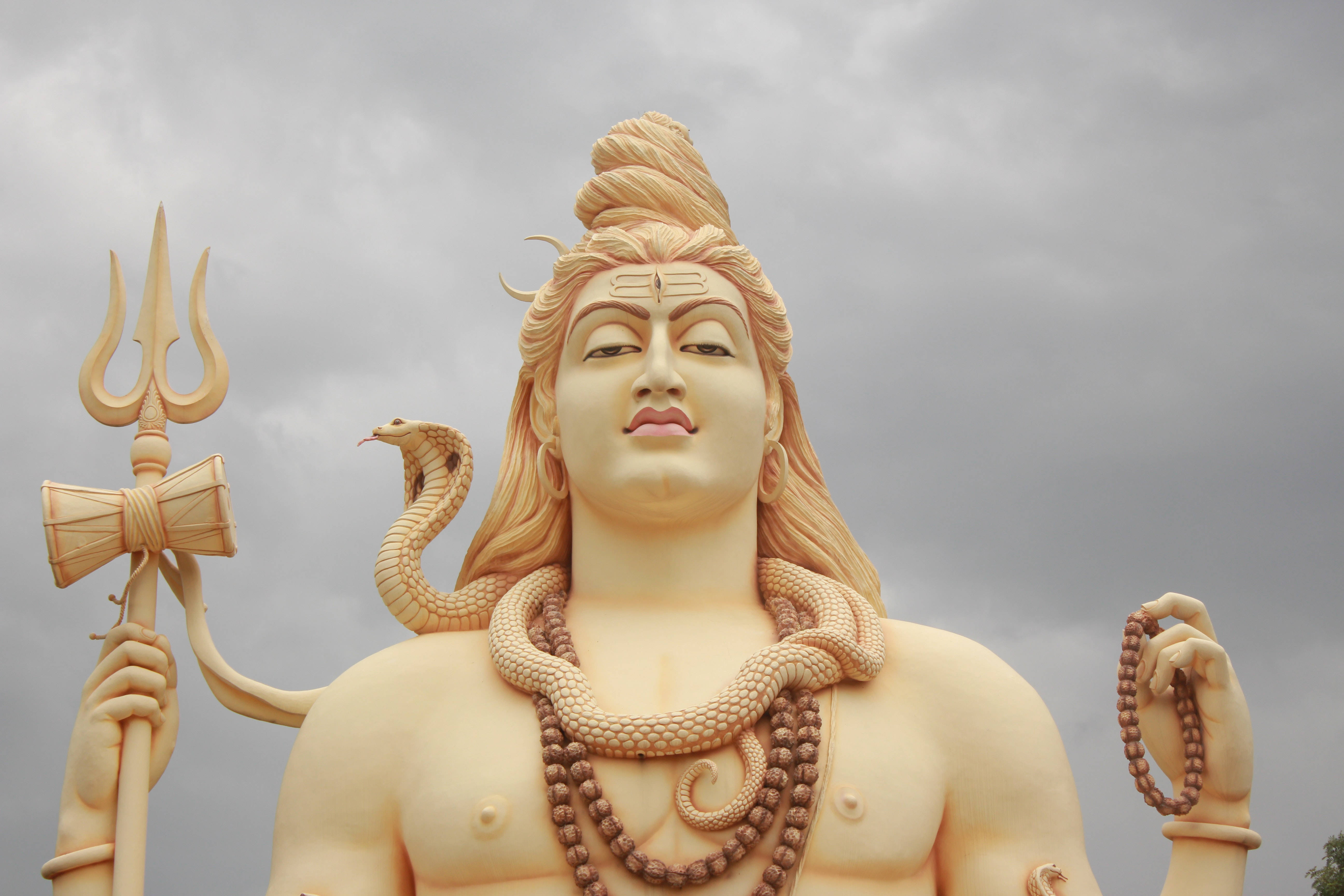 Lord Shiva, trident, snake, 5K Desktop Wallpaper