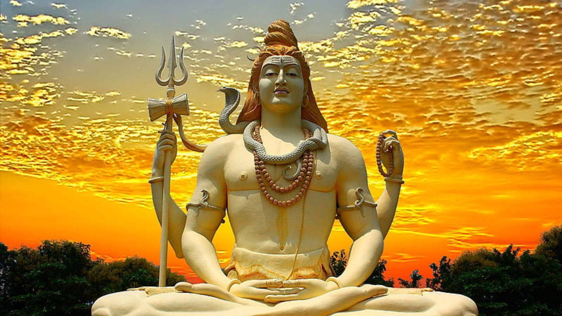 Lord Shiva, HD, sunset, Full HD Desktop Wallpaper