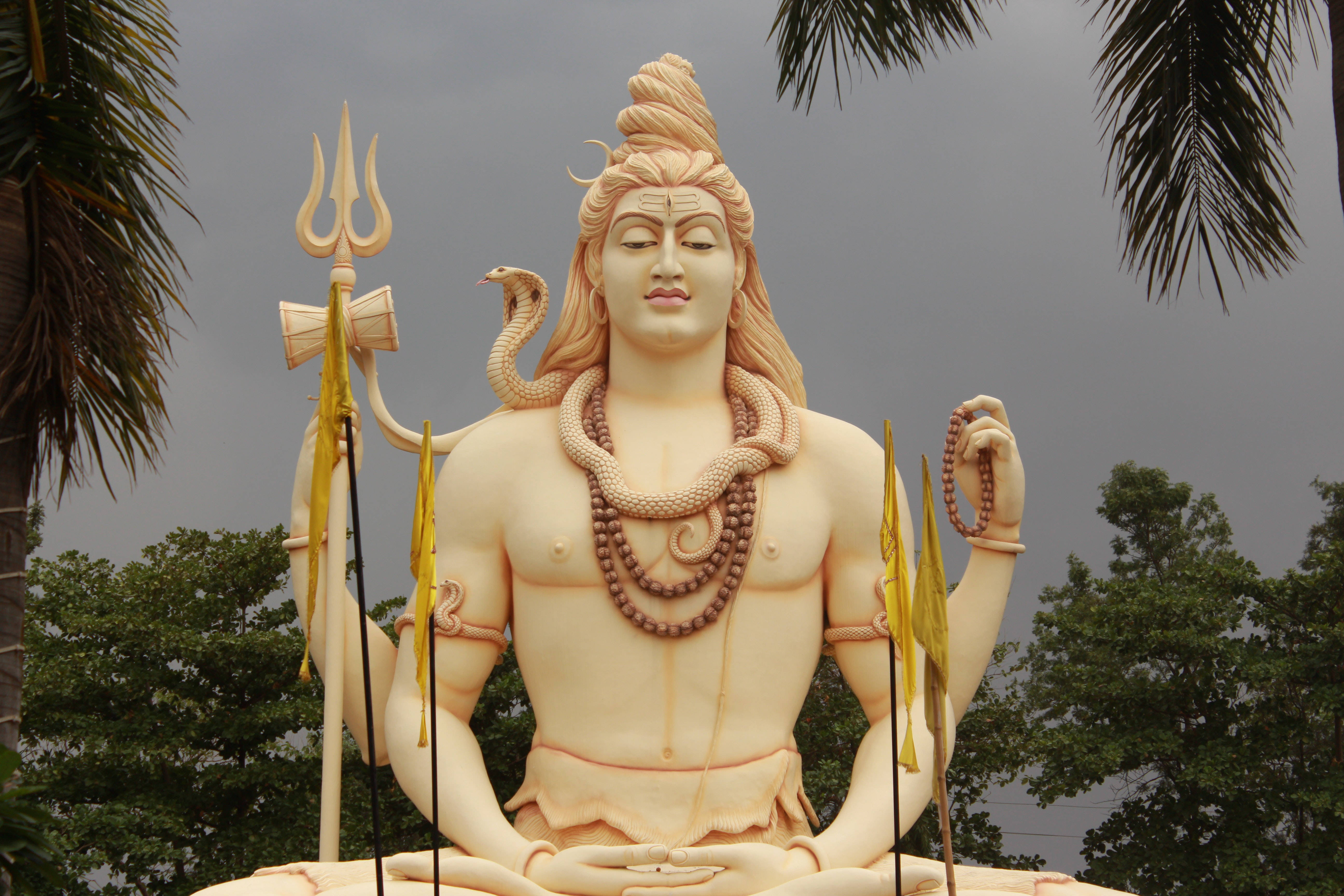 Lord Shiva, trident, snake, 5K Desktop Wallpaper