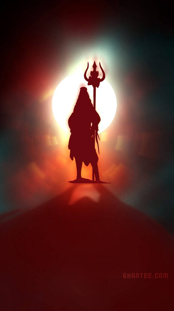 Lord Shiva, trident, mountain peak, SD Phone Wallpaper