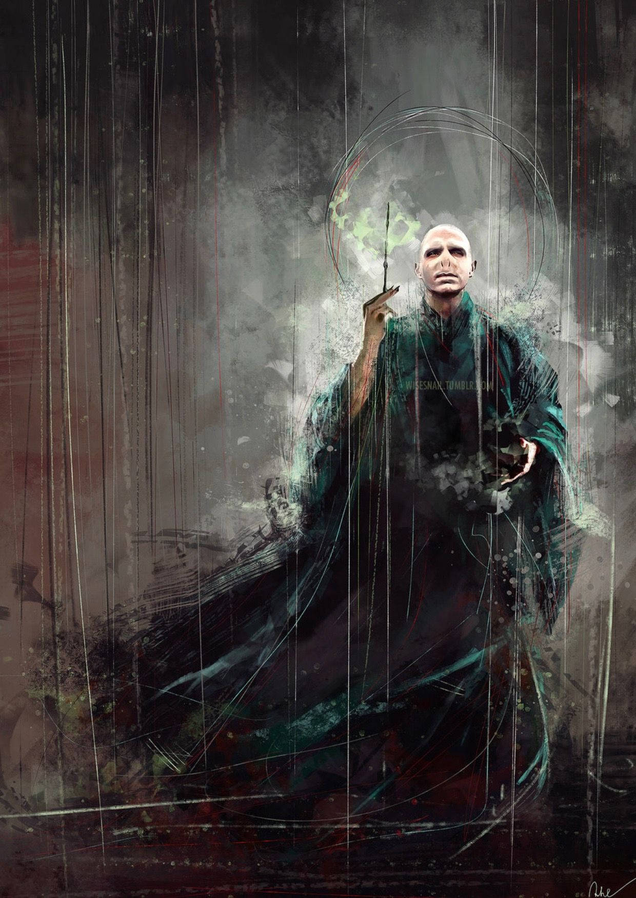 Lord Voldemort, dark robe, wand, HD Phone Wallpaper