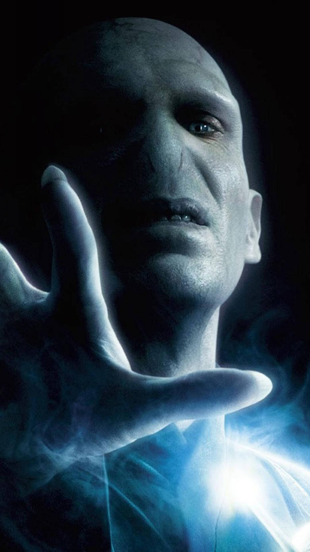 Lord Voldemort, blue magic, glowing blue energy, Full HD Phone Wallpaper