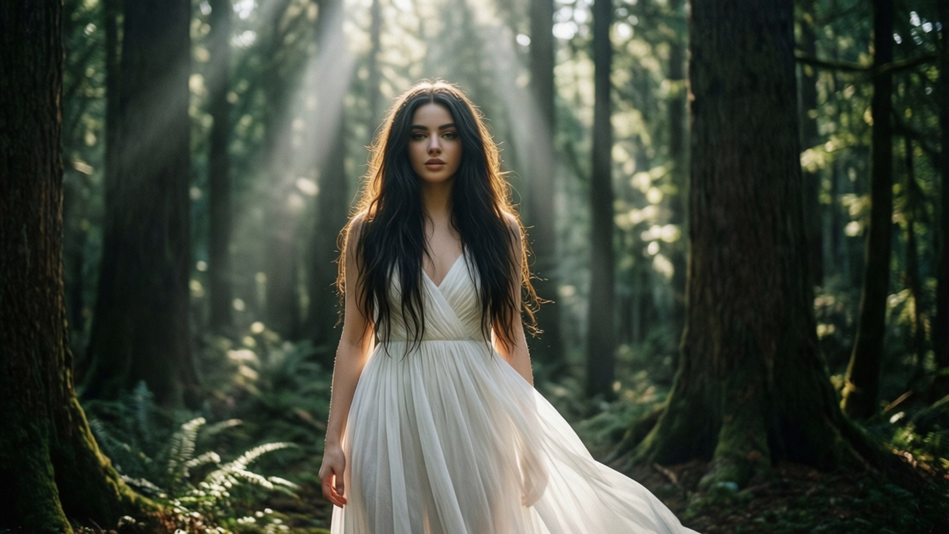 Lorde, forest, golden sunlight, Full HD Desktop Wallpaper