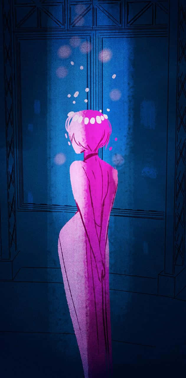 Lore Olympus Webtoon, pink-haired anime girl, long gown, HD Phone Wallpaper
