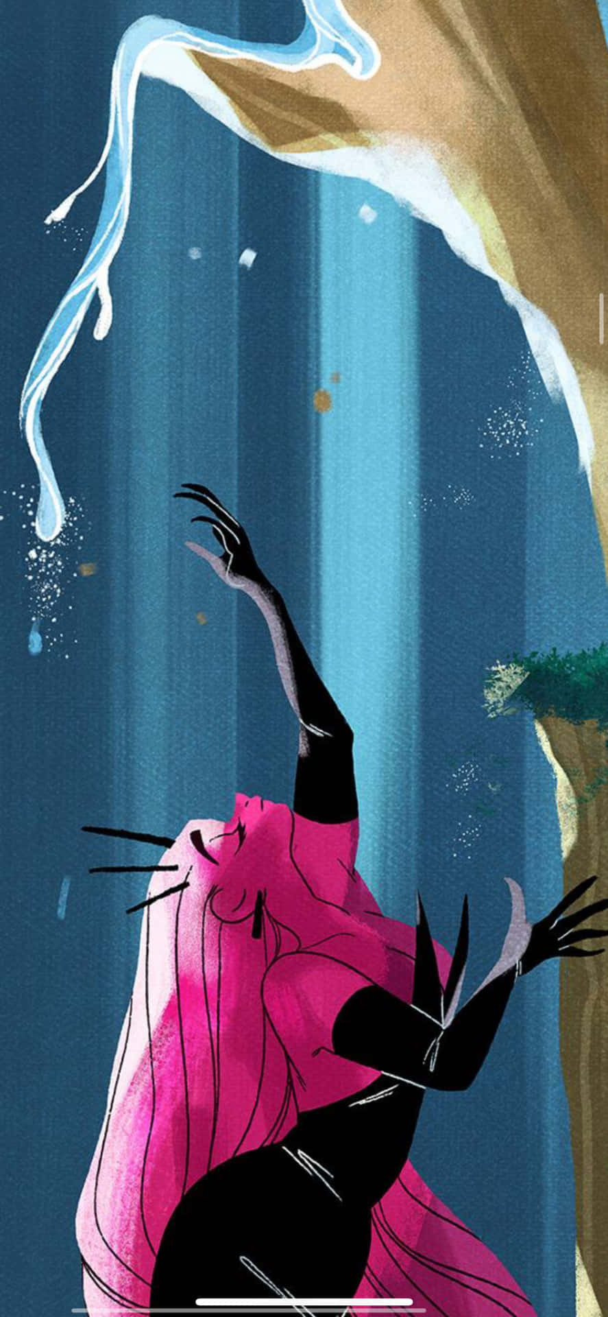 Lore Olympus Webtoon, pink dress, glowing liquid, Full HD Phone Wallpaper