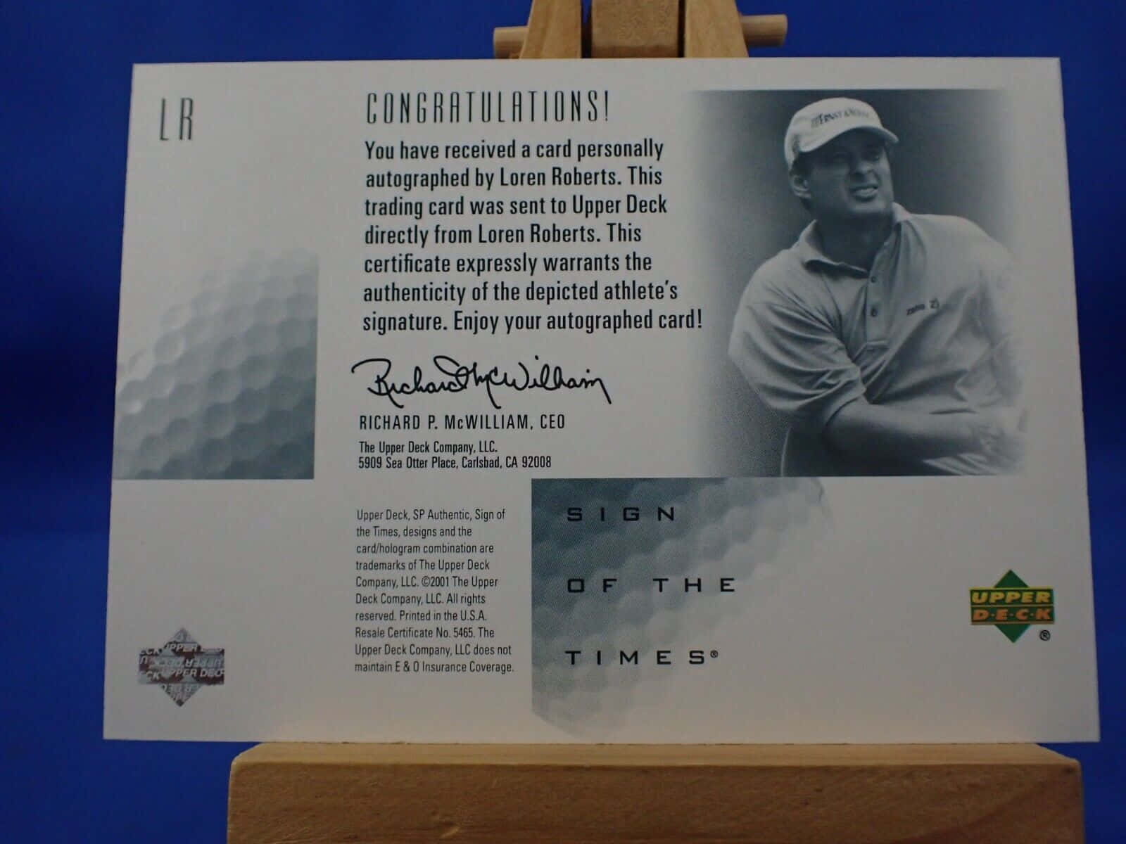 Loren Roberts, trading card, signed, HD Desktop Wallpaper