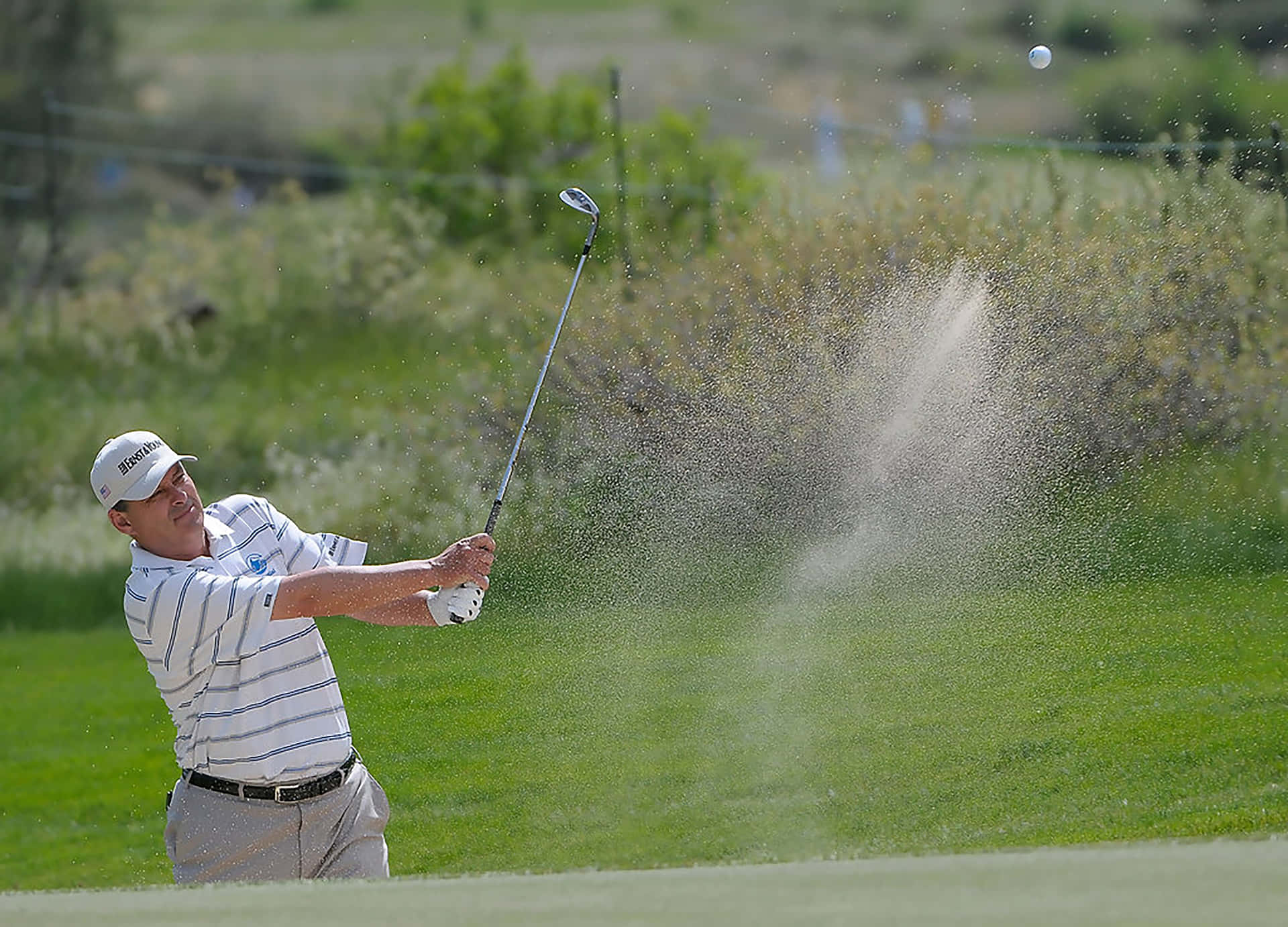 Loren Roberts, bunker, golfer, Full HD Desktop Wallpaper