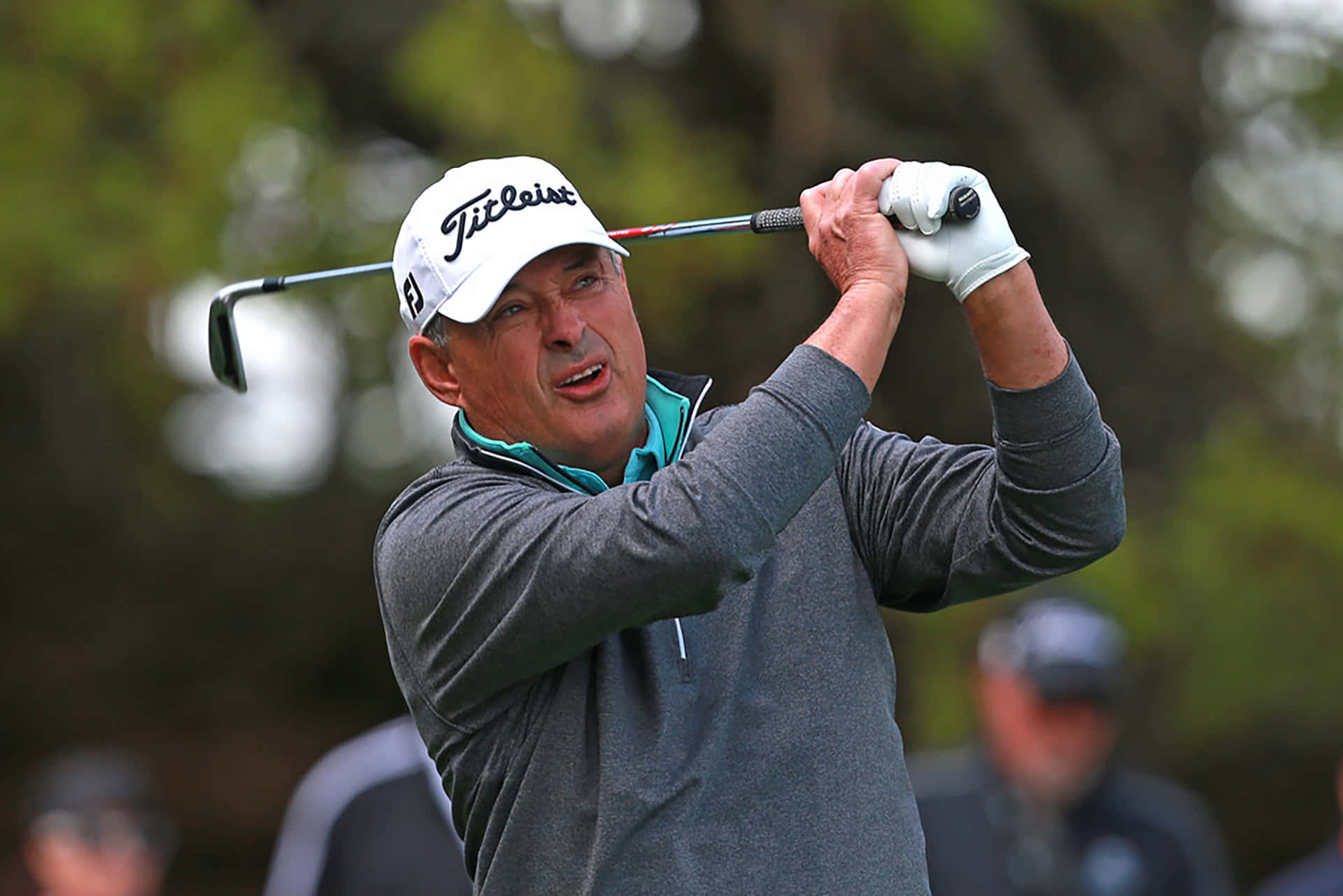 Loren Roberts, golfer, mid-swing, Full HD Desktop Wallpaper