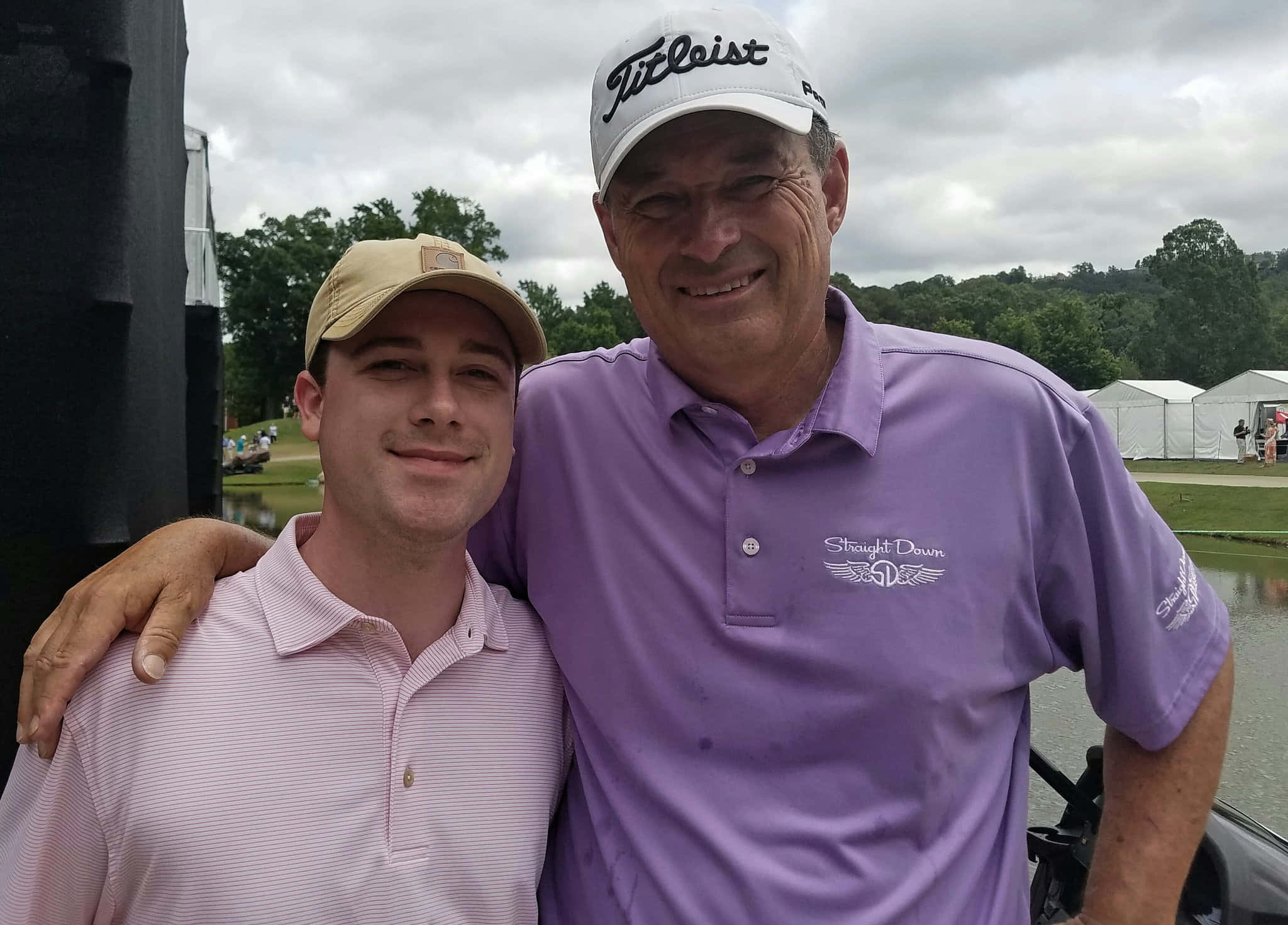 Loren Roberts, violet shirt, golf attire, Full HD Desktop Wallpaper
