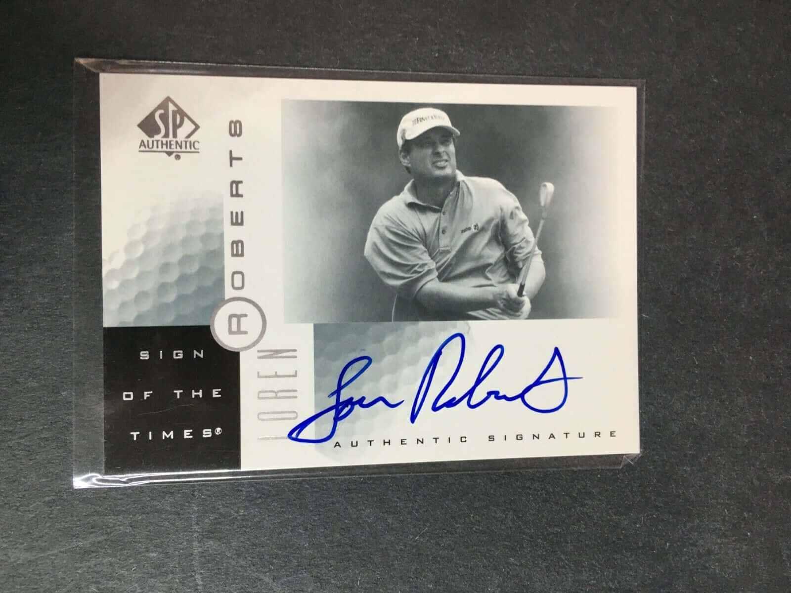 Loren Roberts, black and white, signed golf trading card, HD Desktop Wallpaper