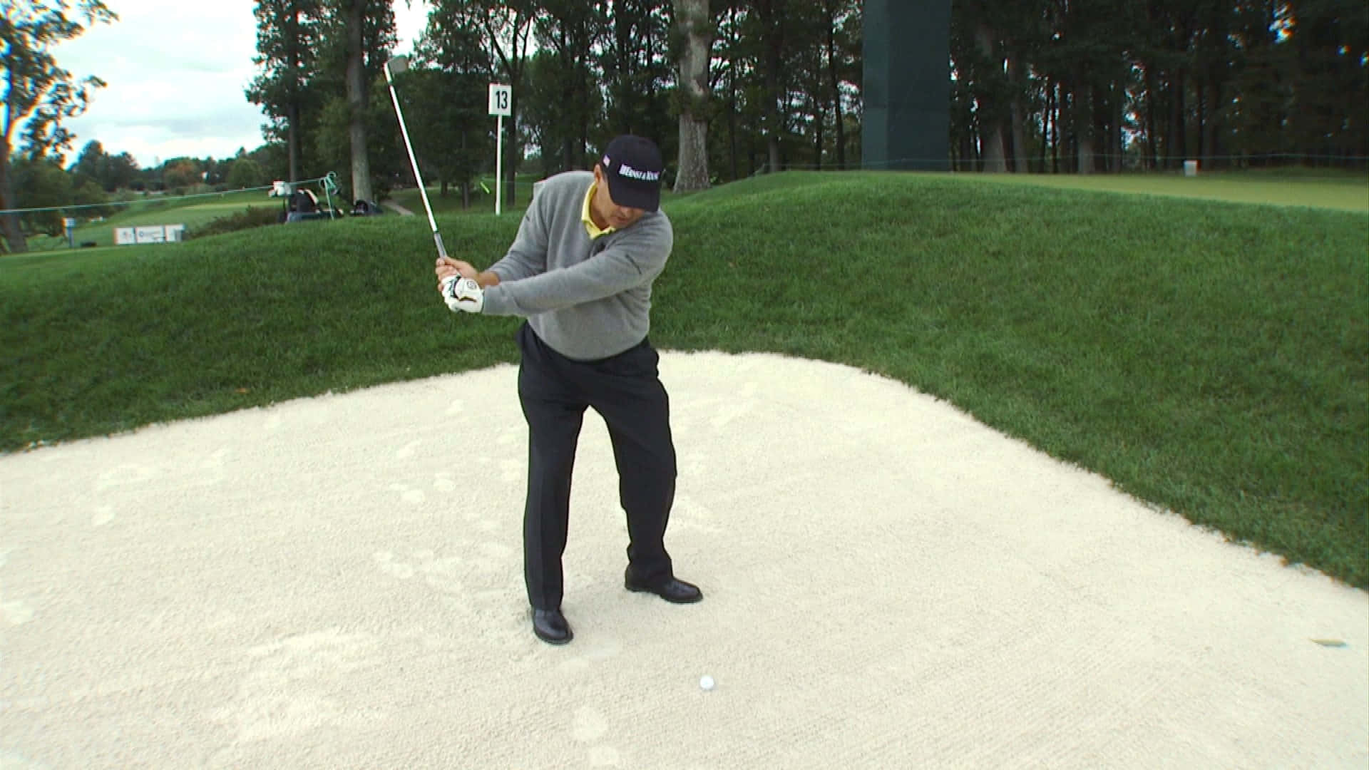Loren Roberts, bunker, sand bunker, Full HD Desktop Wallpaper