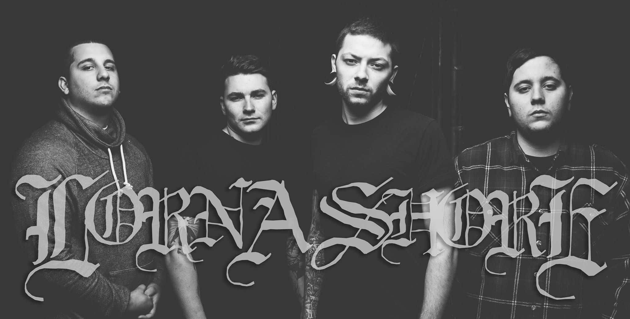 Lorna Shore, black and white, gothic band name lettering, Full HD Desktop Wallpaper