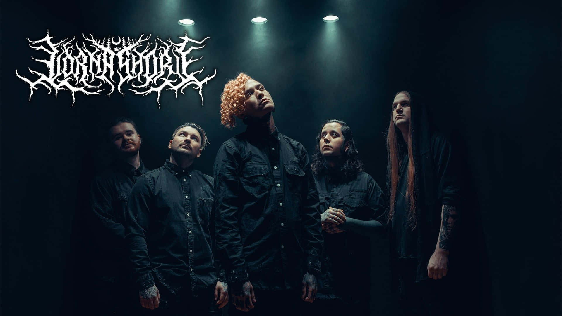Lorna Shore, band portrait, gothic logo, Full HD Desktop Wallpaper