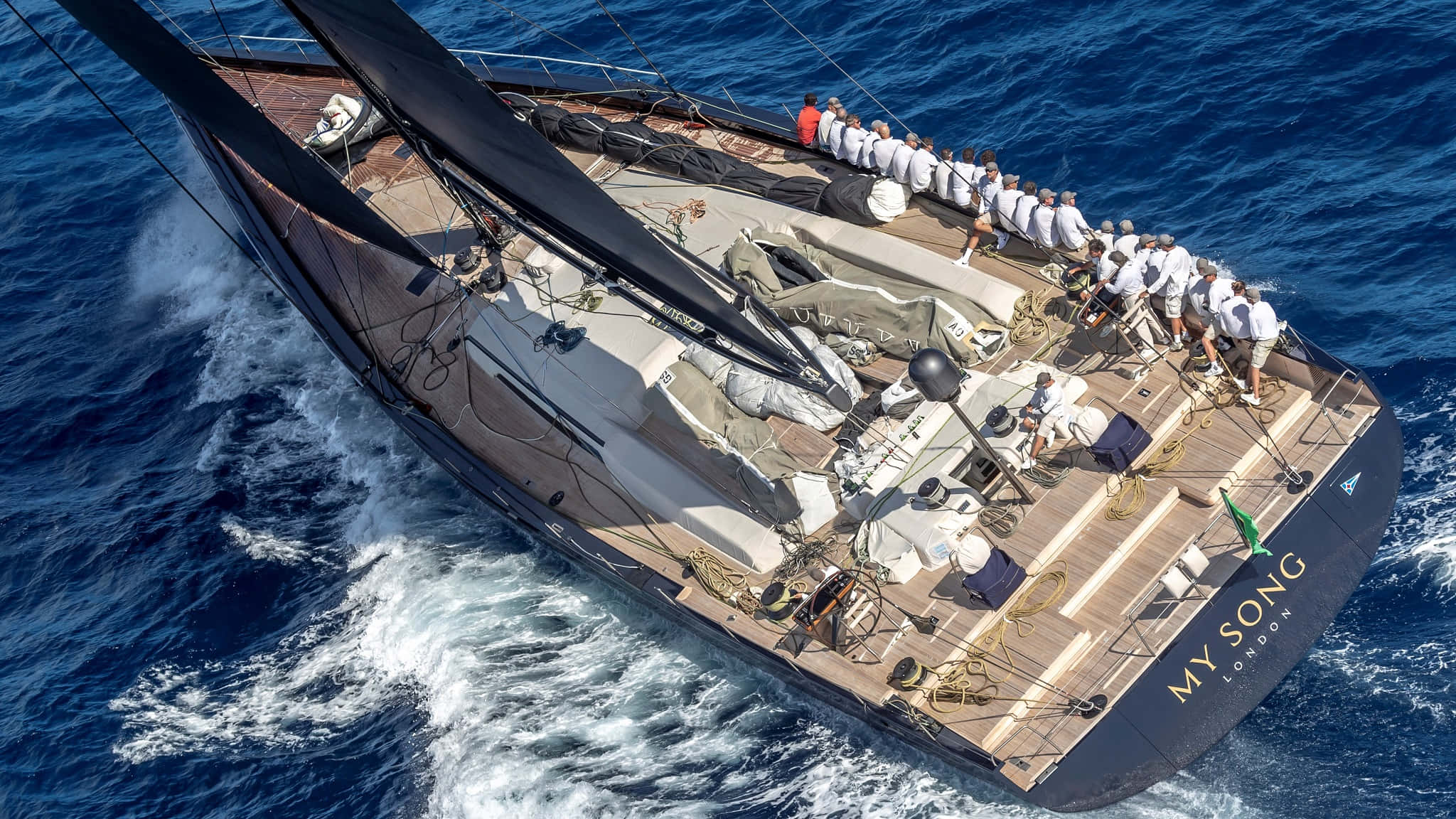 MY SONG, Loro Piana, luxury sailboat, Full HD Desktop Wallpaper