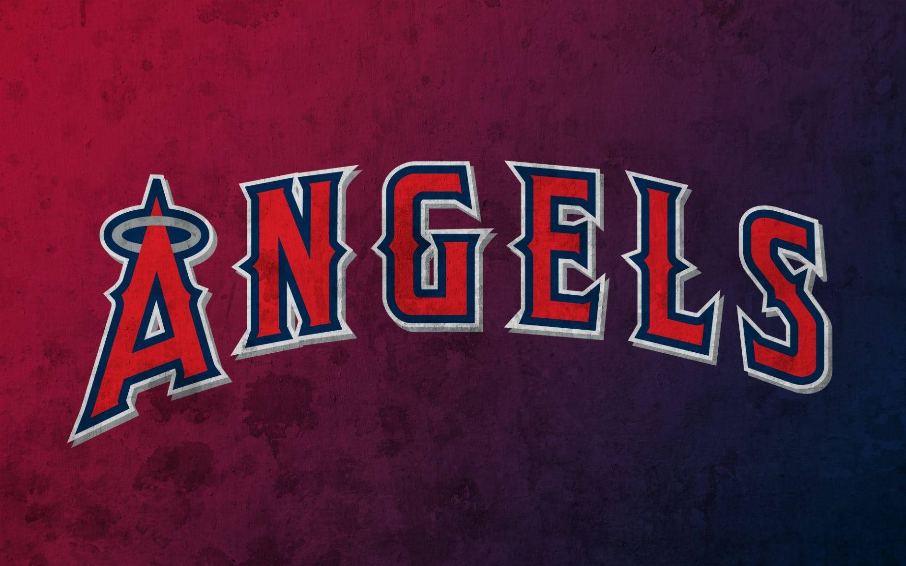 Los Angeles Angels, red, blue, HD Desktop Wallpaper