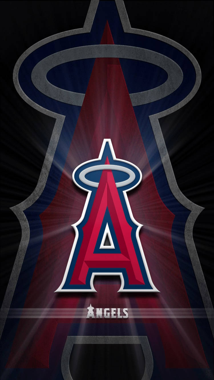 Los Angeles Angels, duplicate logo, glowing red and blue, HD Phone Wallpaper