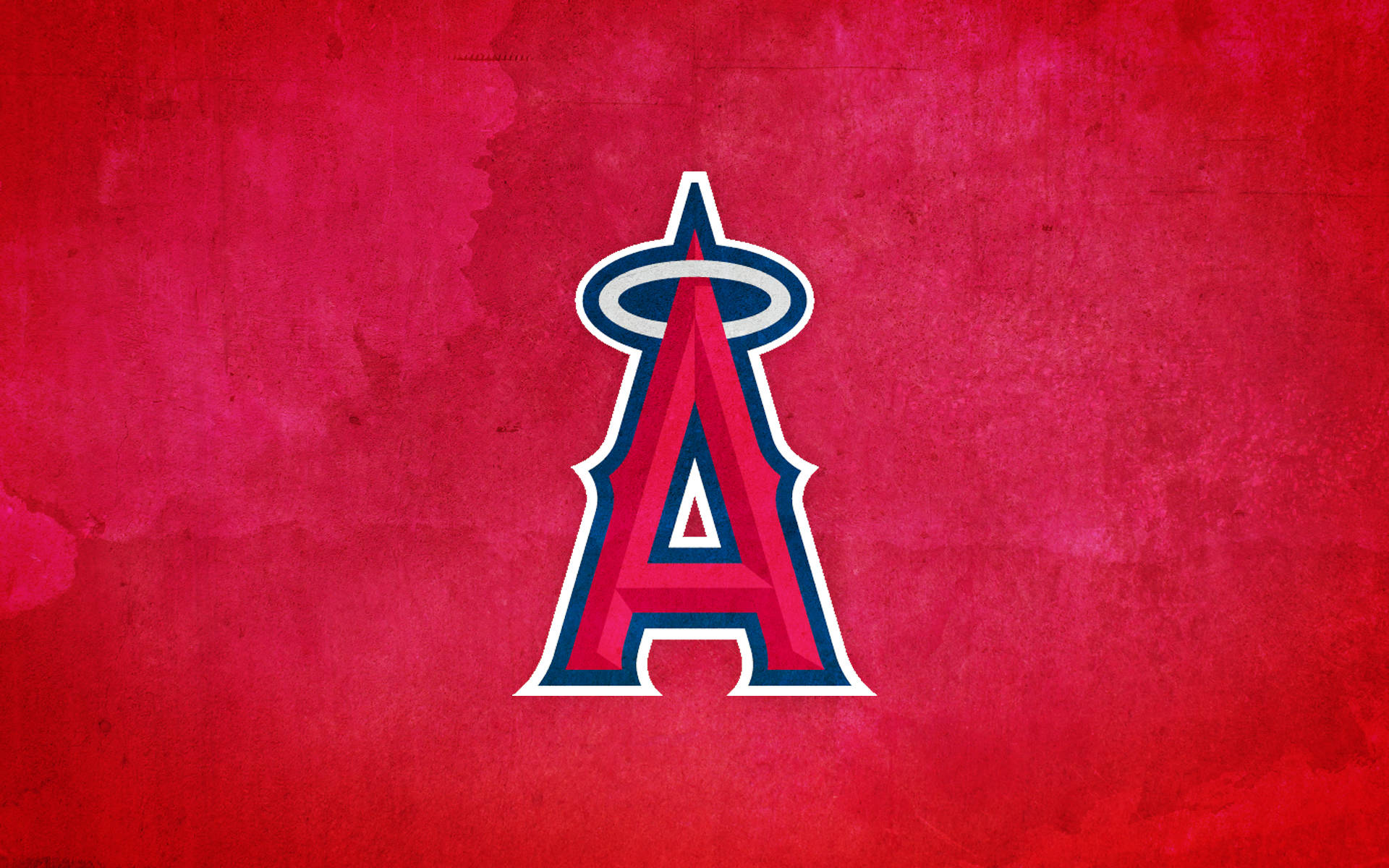 Los Angeles Angels, red paint, crimson background, Full HD Desktop Wallpaper
