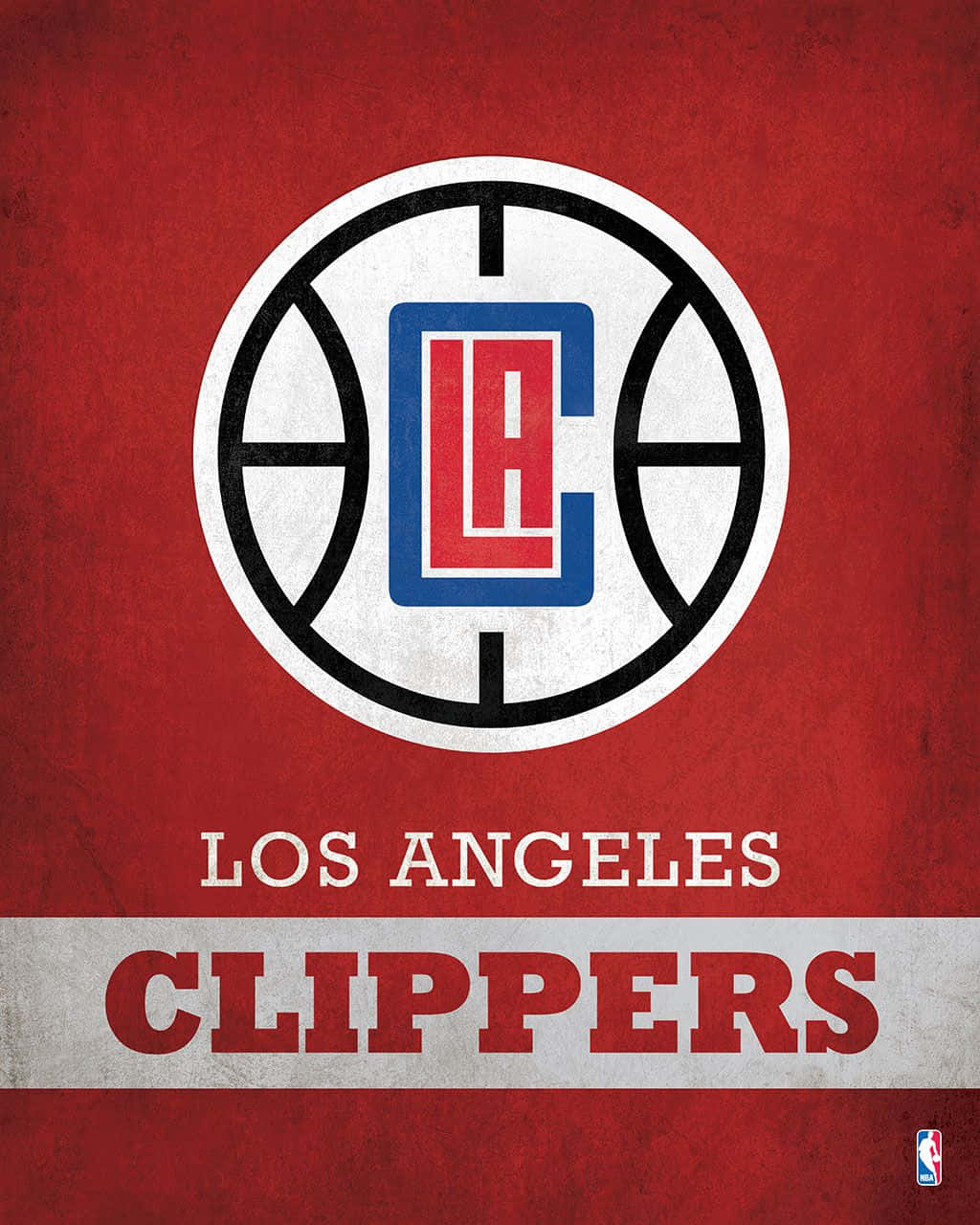 Los Angeles Clippers, red, vintage-style, HD Phone Wallpaper