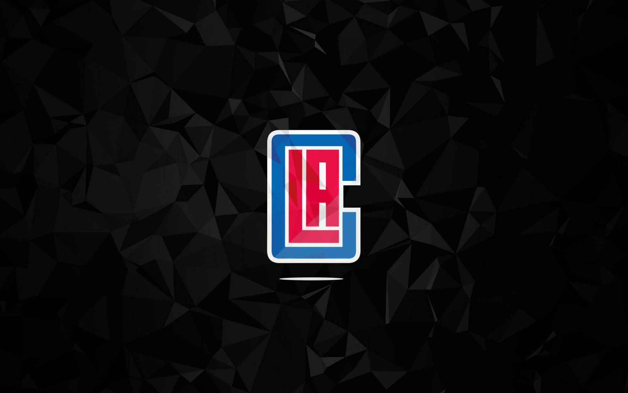 Los Angeles Clippers, triangular pattern, red, Full HD Desktop Wallpaper