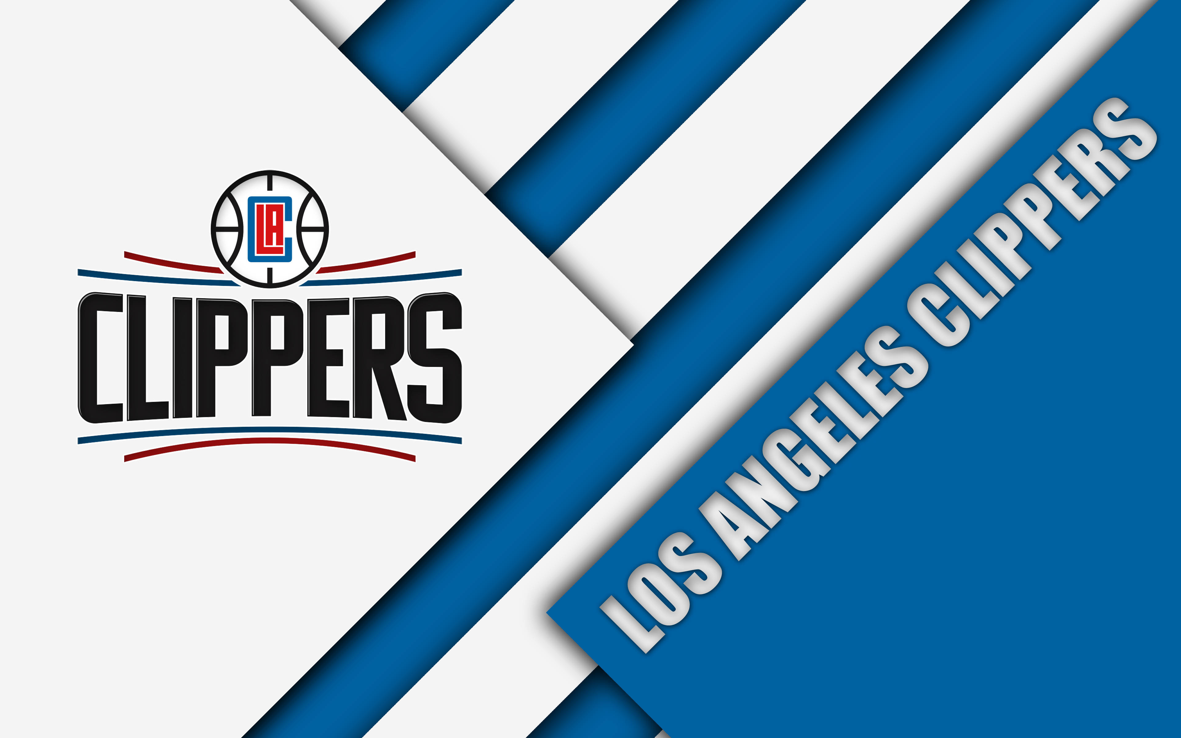 Los Angeles Clippers, logo, bold blue, 4K Desktop Wallpaper