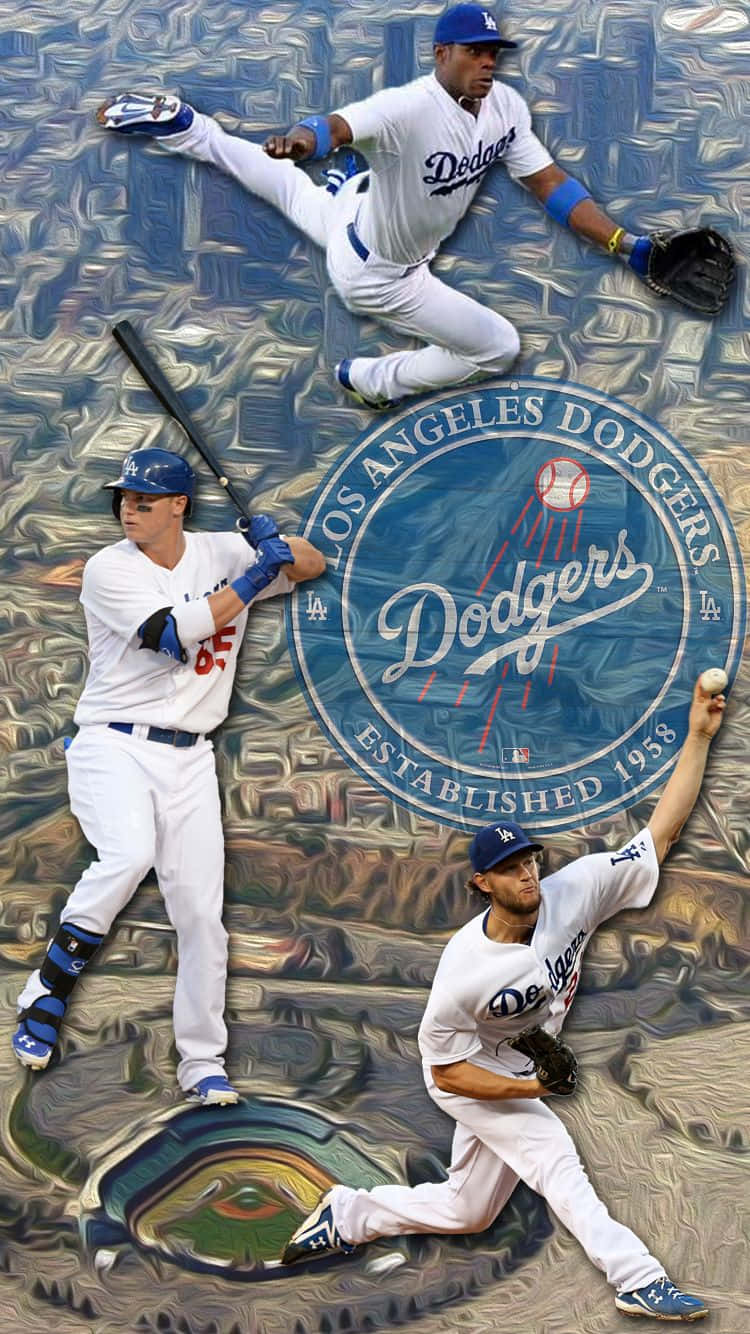 Los Angeles Dodgers, baseball players, team logo, HD Phone Wallpaper