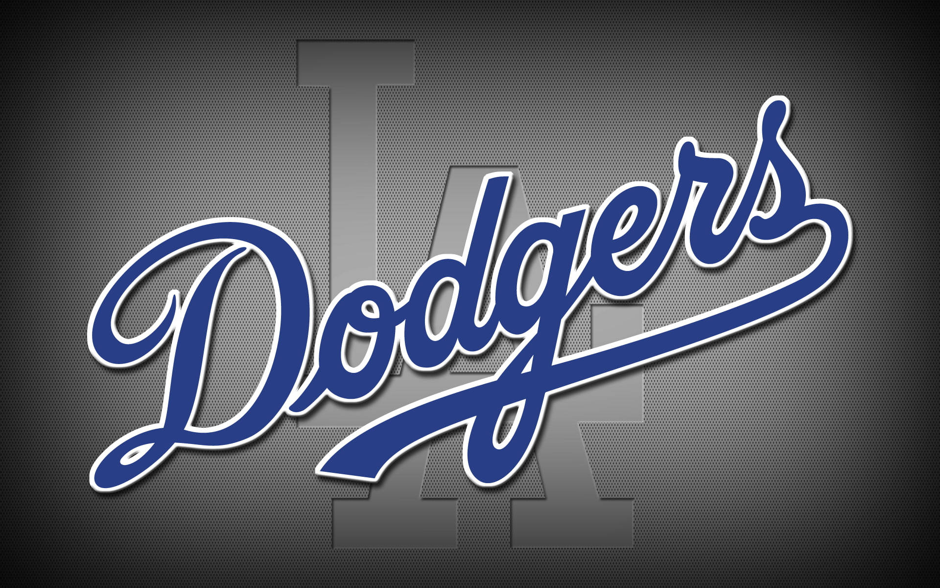 Los Angeles Dodgers, solid blue, script logo, Full HD Desktop Wallpaper