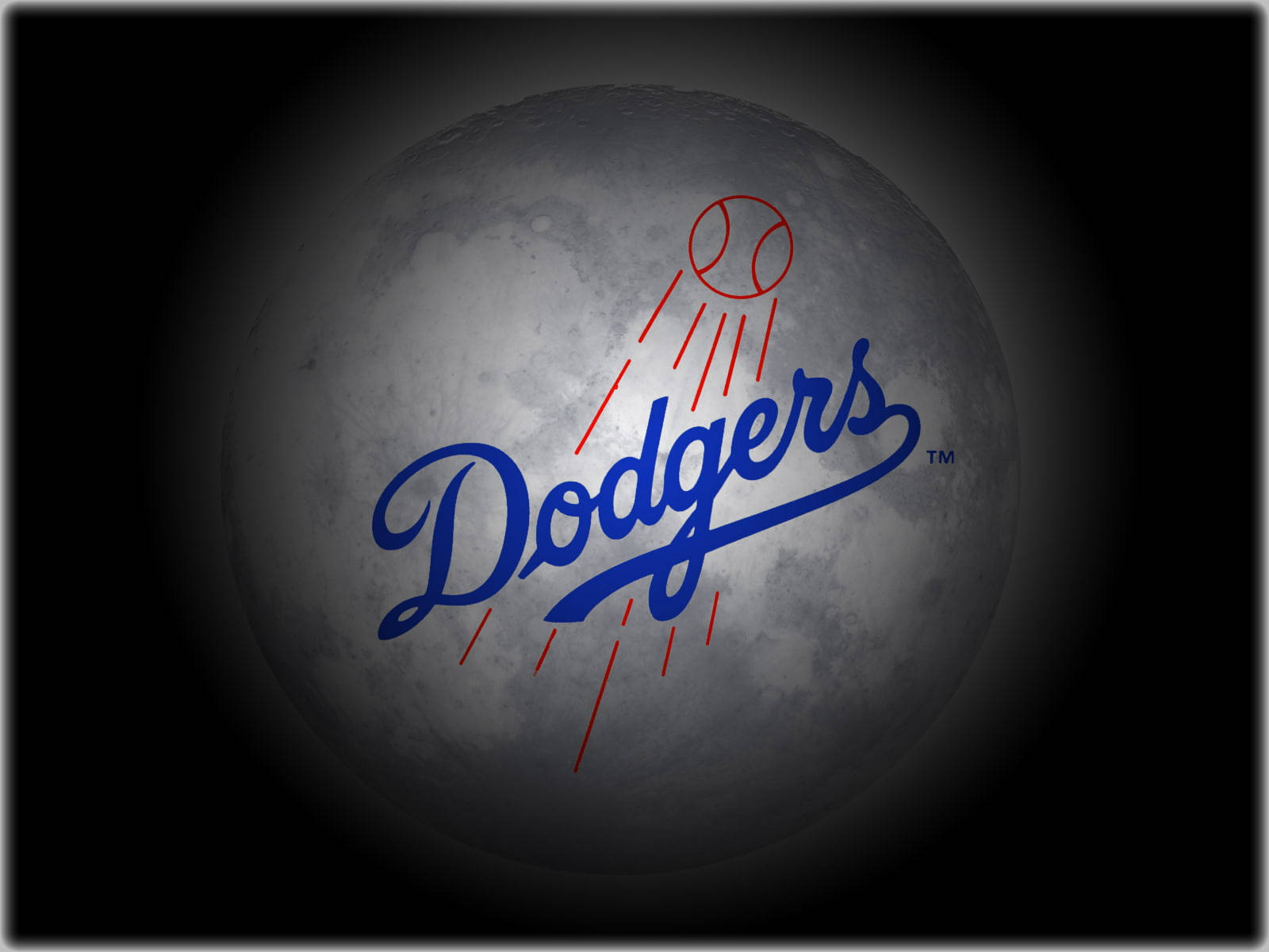 Los Angeles Dodgers, iconic logo, blue and red, HD Desktop Wallpaper