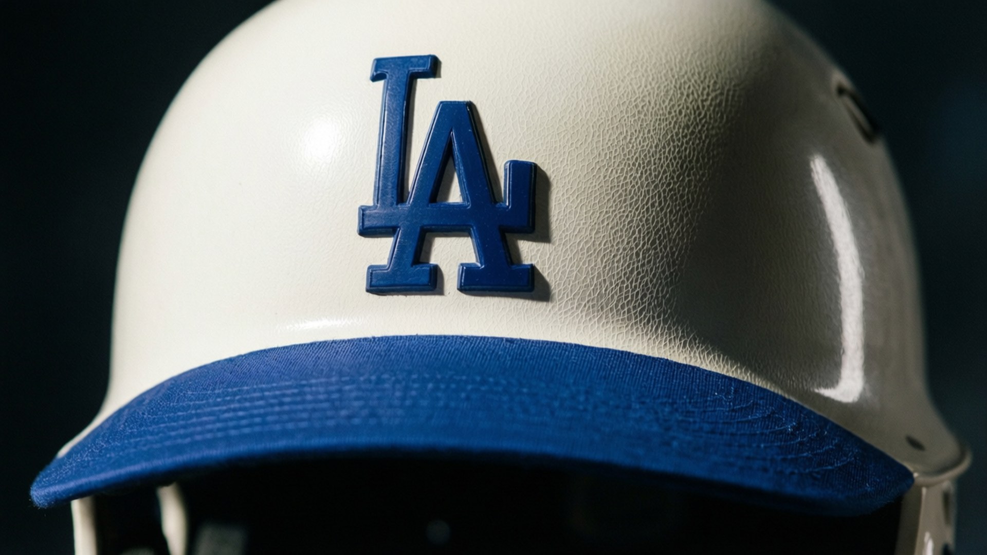 Los Angeles Dodgers, batting helmet, close-up, Full HD Desktop Wallpaper