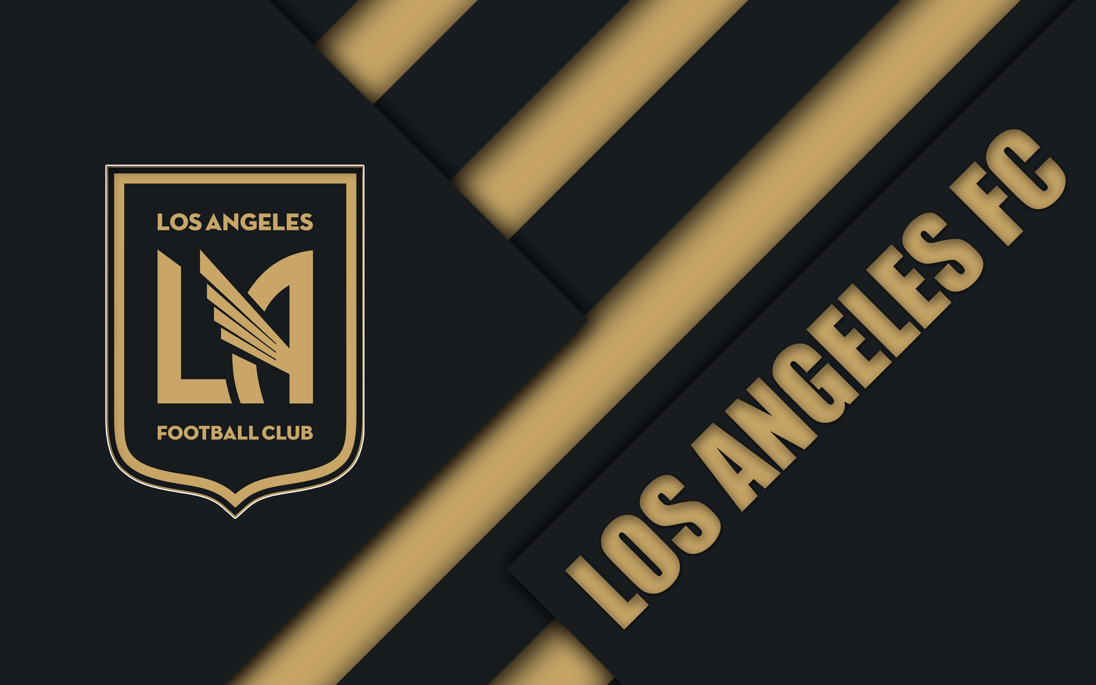 Los Angeles FC, gold, black, 4K Desktop Wallpaper