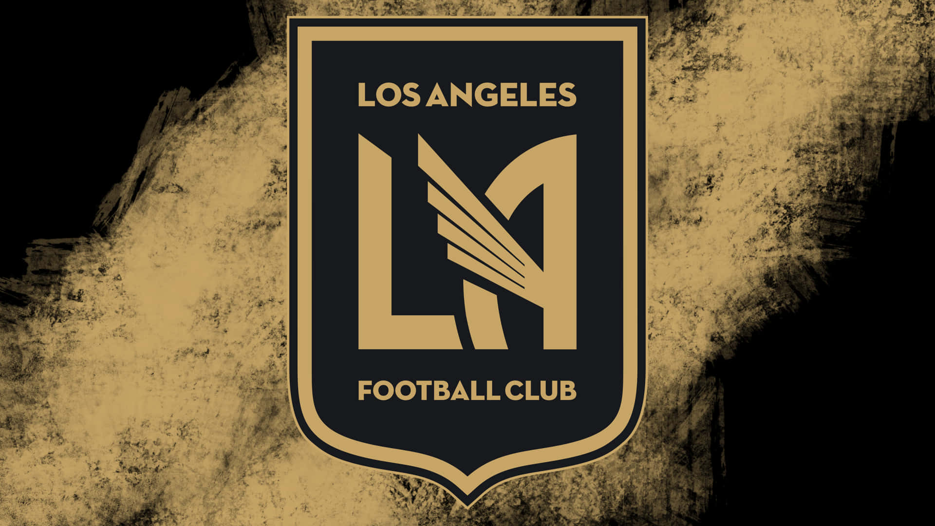 Los Angeles FC, latest logo, gold, Full HD Desktop Wallpaper