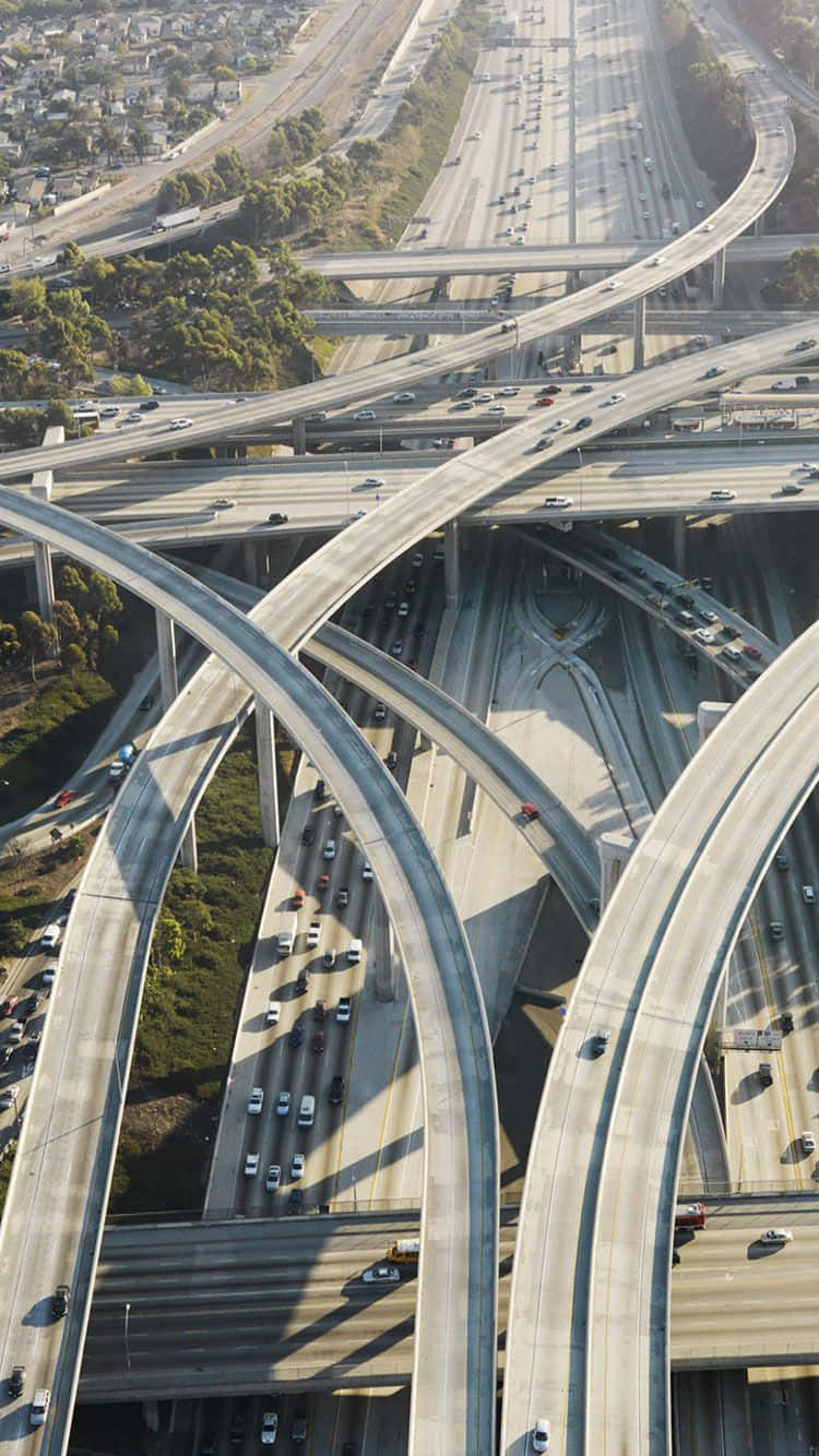 Los Angeles, iPhone, aerial view, HD Phone Wallpaper