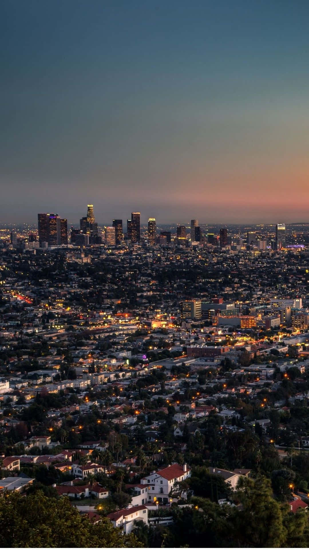 Los Angeles, iPhone, dusk, Full HD Phone Wallpaper