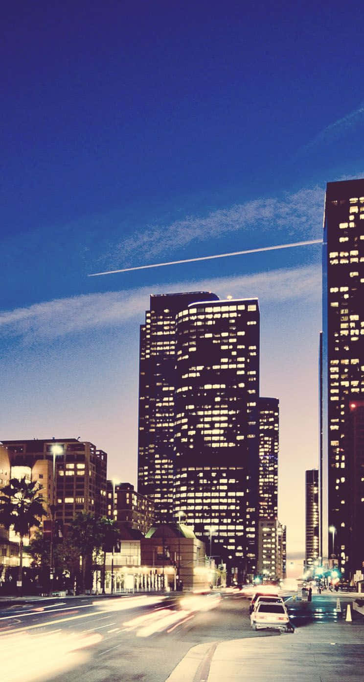 Los Angeles, iPhone, skyscrapers, HD Phone Wallpaper