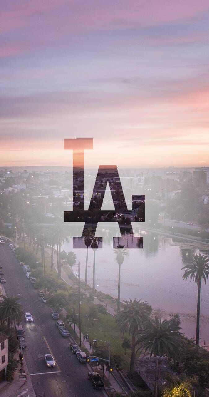 Los Angeles, sunset, palm-lined streets, HD Phone Wallpaper