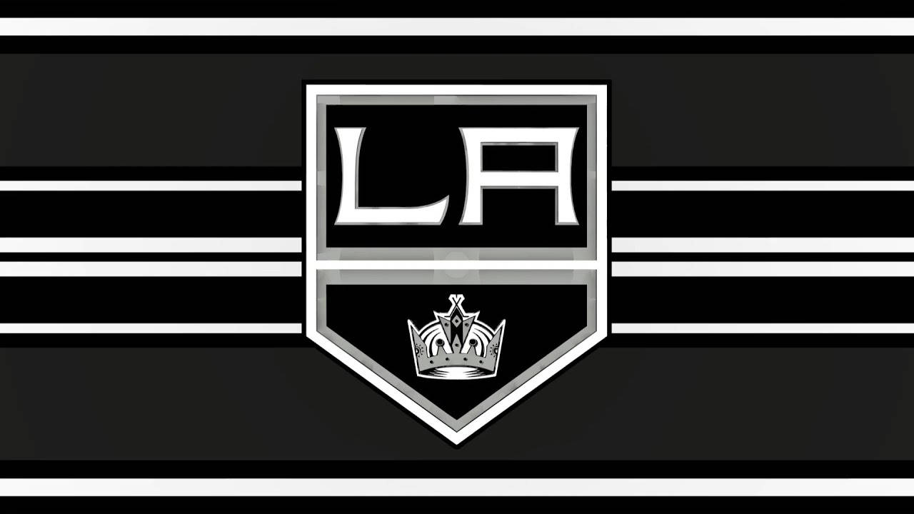 Los Angeles Kings, stripes logo, black and white, HD Desktop Wallpaper