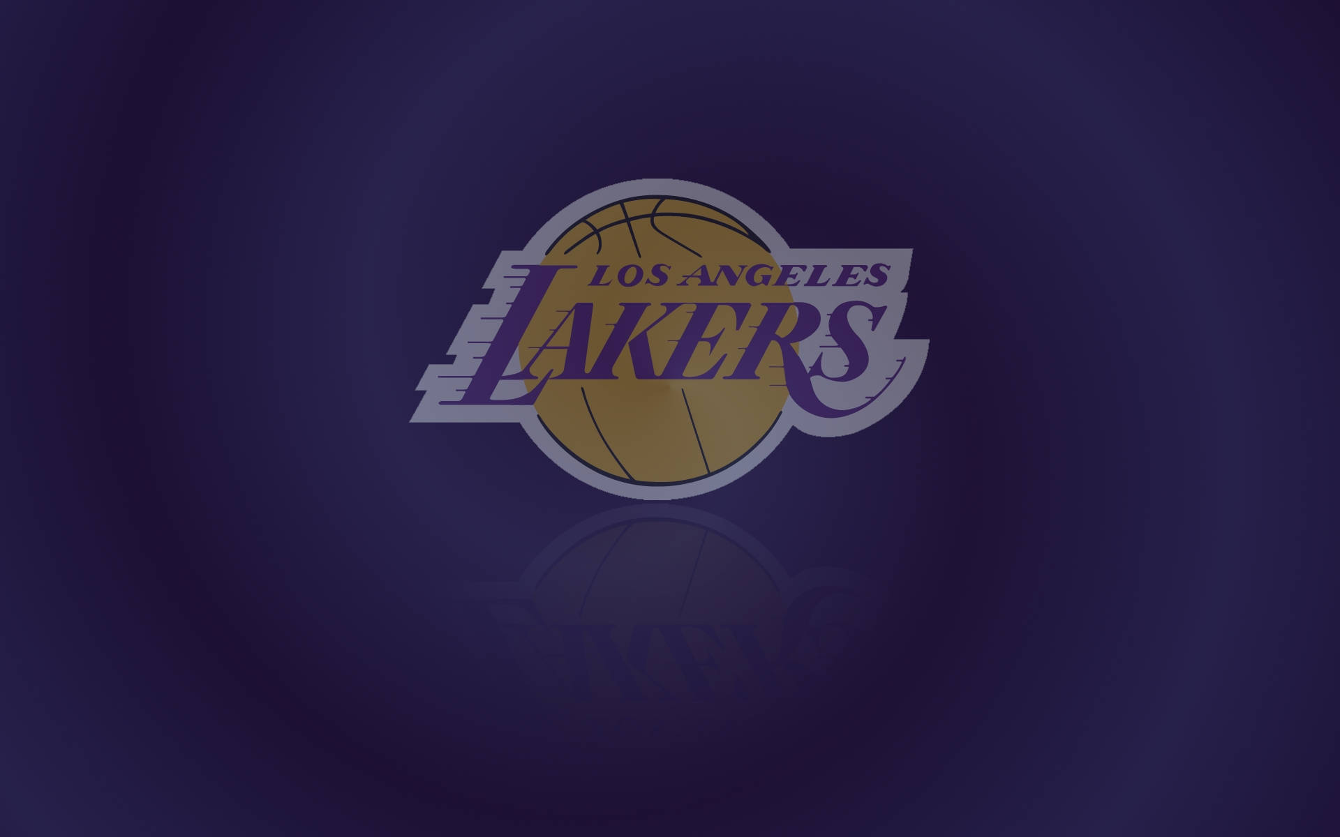 Los Angeles Lakers, deep purple gradient, subtle reflection, Full HD Desktop Wallpaper