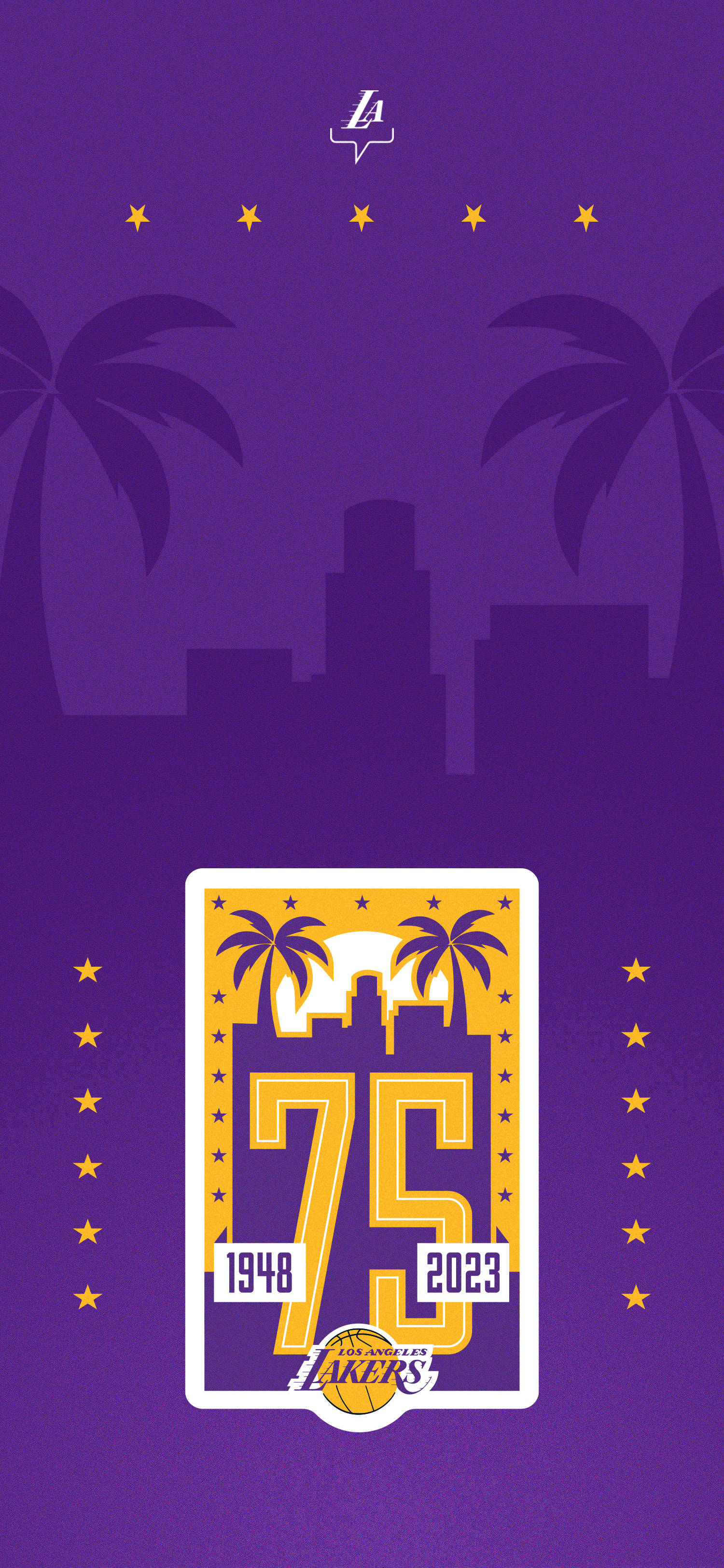 Los Angeles Lakers, 75th anniversary, purple, 2K Phone Wallpaper
