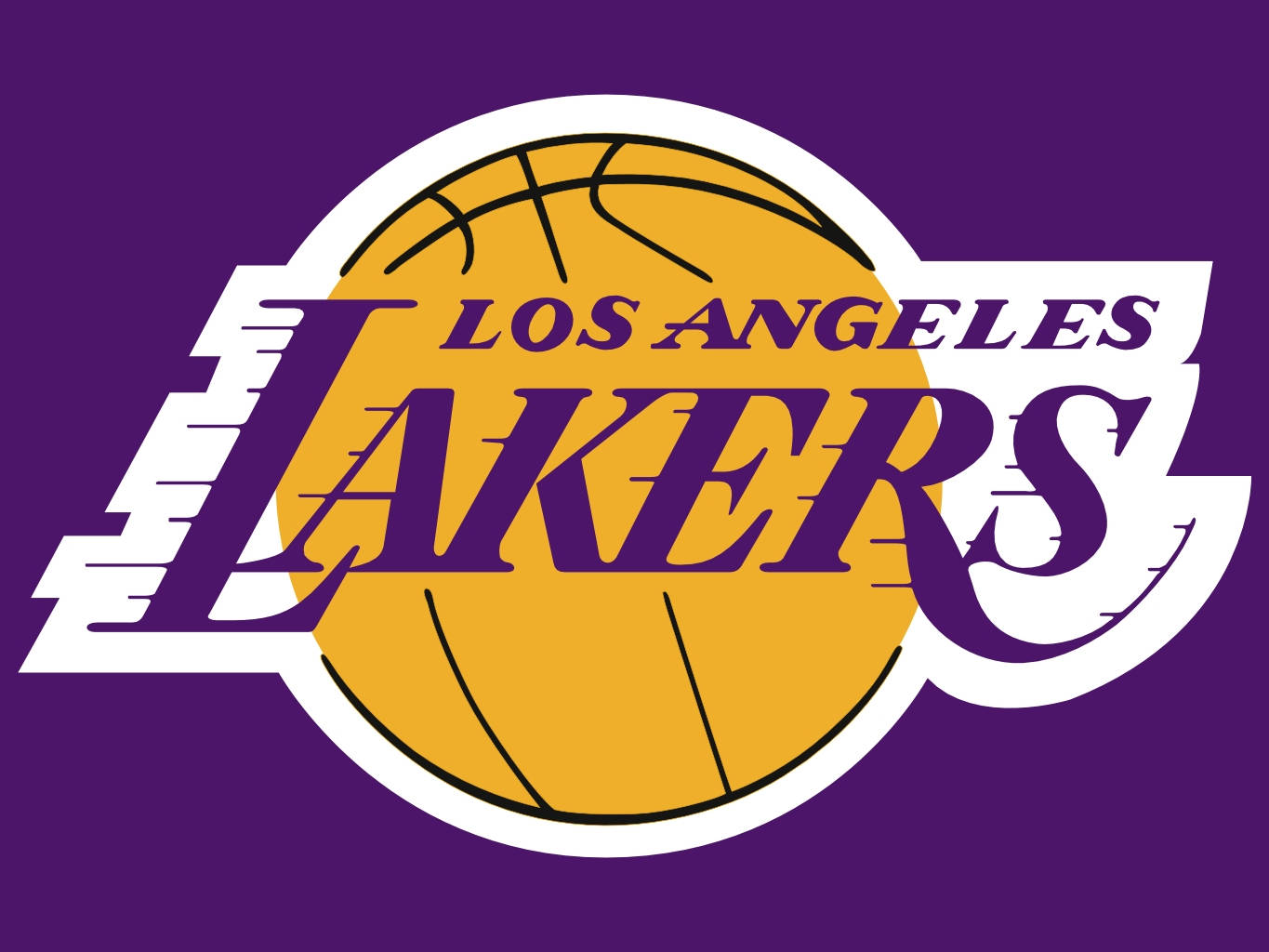 Los Angeles Lakers, purple, gold, HD Desktop Wallpaper