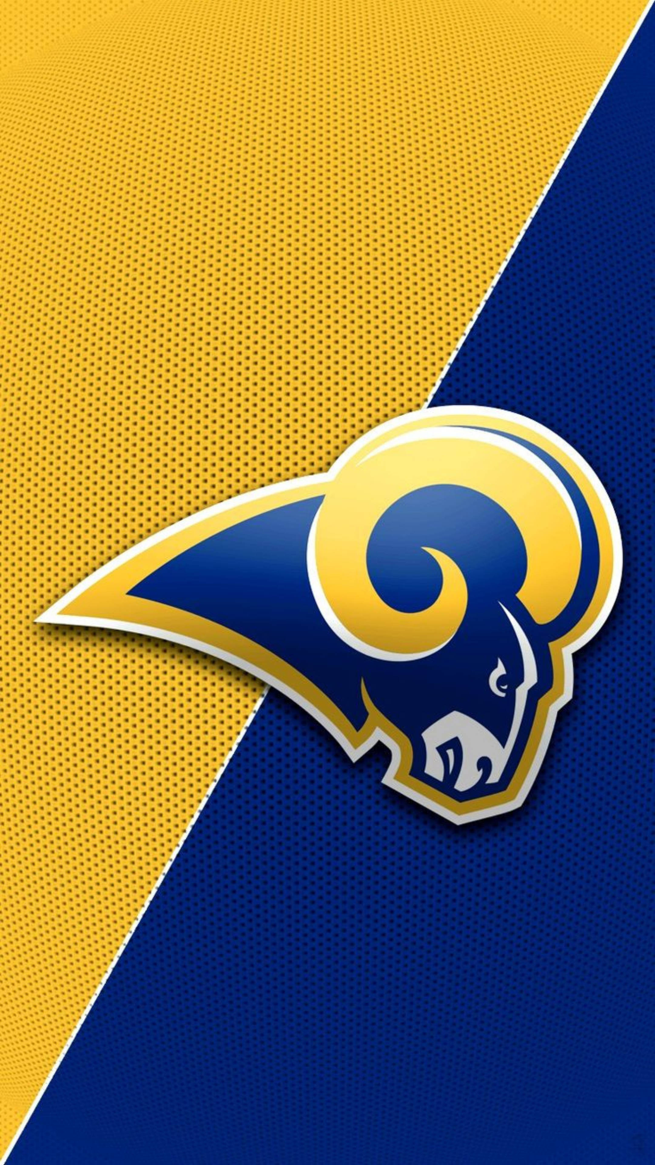 Los Angeles Rams, portrait logo, blue, 4K Phone Wallpaper