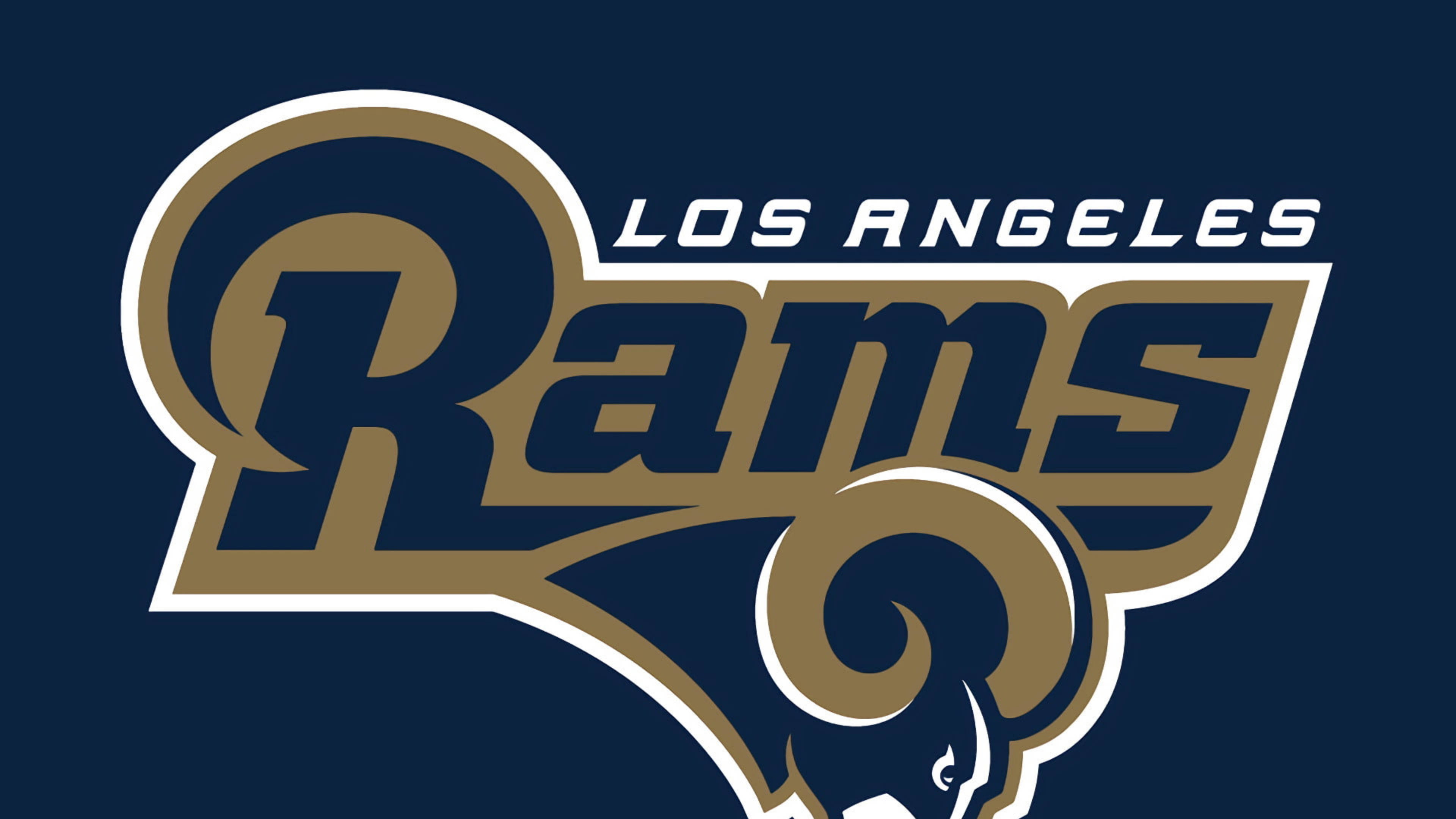 Los Angeles Rams, gold, navy blue, 4K Desktop Wallpaper