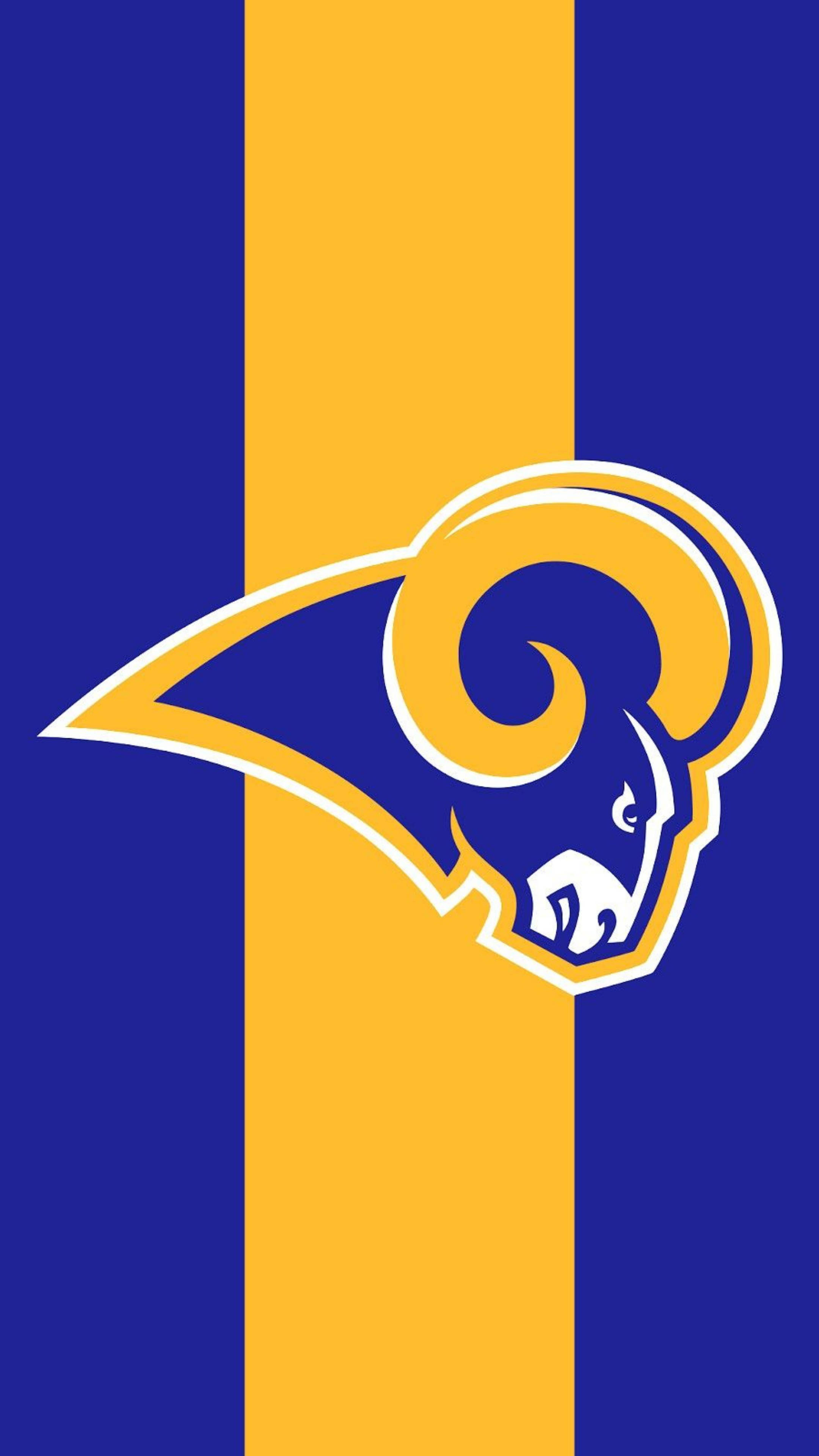 Los Angeles Rams, blue, gold, 4K Phone Wallpaper