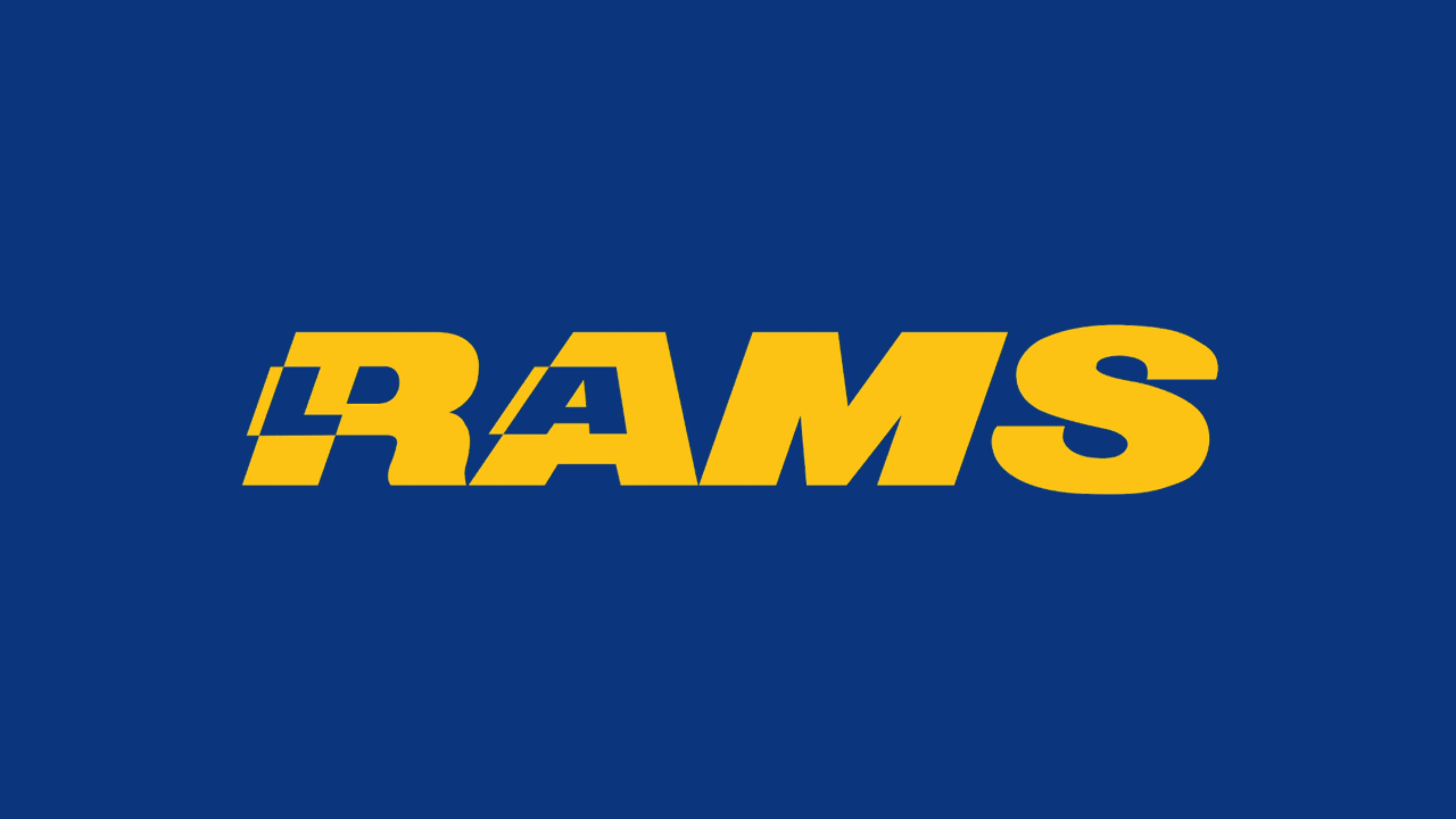 Los Angeles Rams, LA Team, yellow Rams logo, 4K Desktop Wallpaper